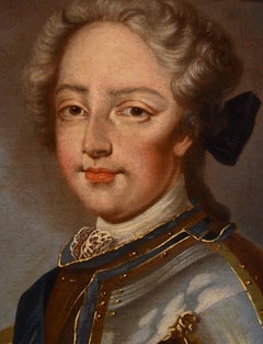 Portraits du roi Louis XV Reine Gobert Peinture à l'huile sur toile de maître ancien 18ème siècle