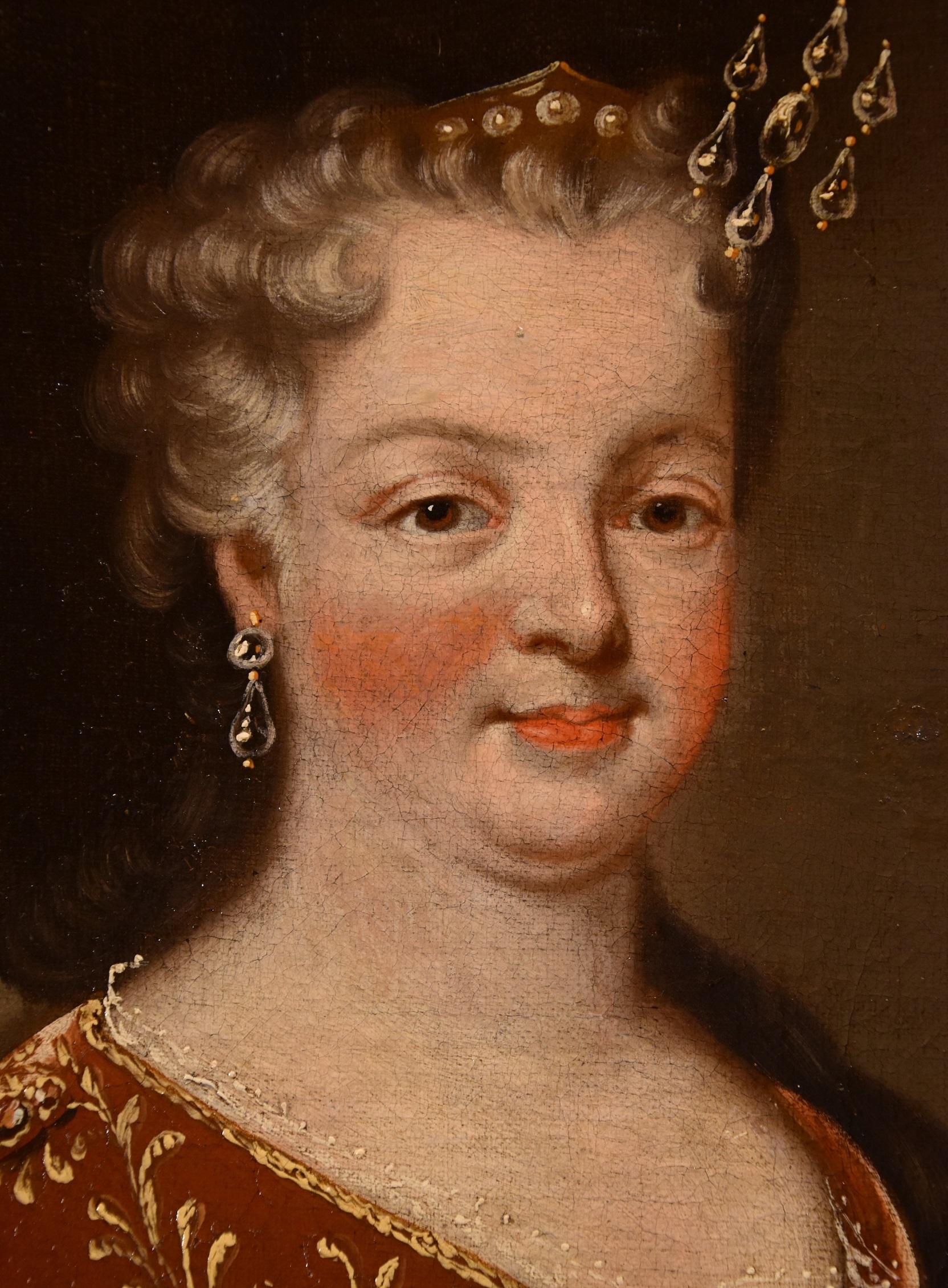 Pierre Gobert (Fontainebleau 1662 - Parigi 1744) Atelier A di
Coppia di ritratti di pregio
Luigi XV, re di Francia e sua moglie, Maria Leszczyńska

oli su tela (2), 41 x 32 cm, in cornice 53 x 44 cm.

È facile identificare i protagonisti di questa