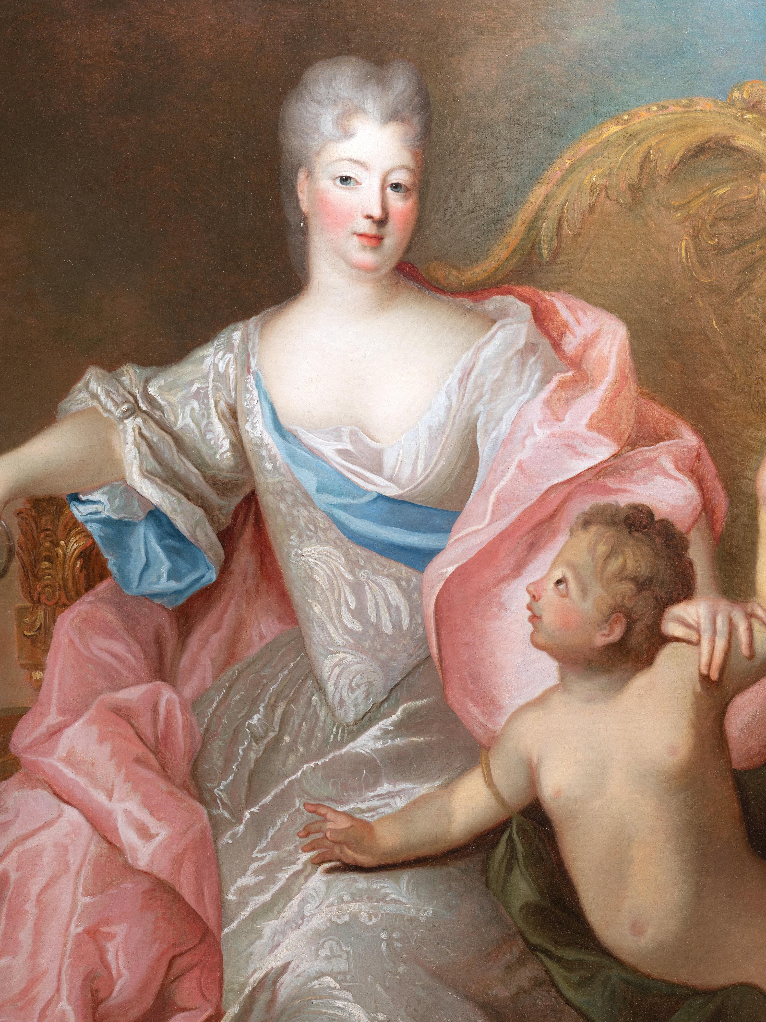 18th c. French Portrait of a Lady as Venus, attributed to Pierre Gobert For Sale 9