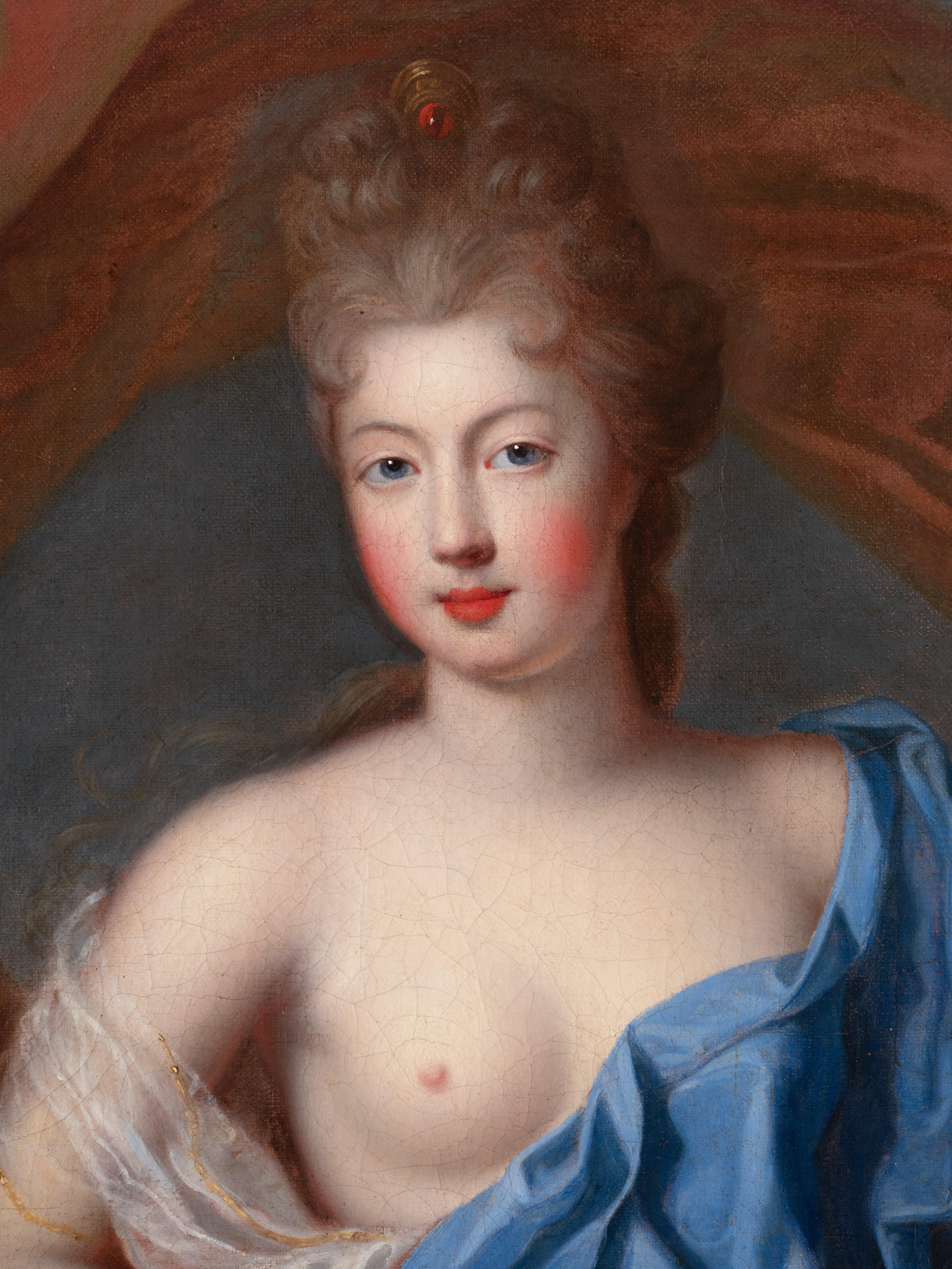 Portrait d'une princesse française, fille de Louis XIV, datant de la fin du XVIIe siècle en vente 1