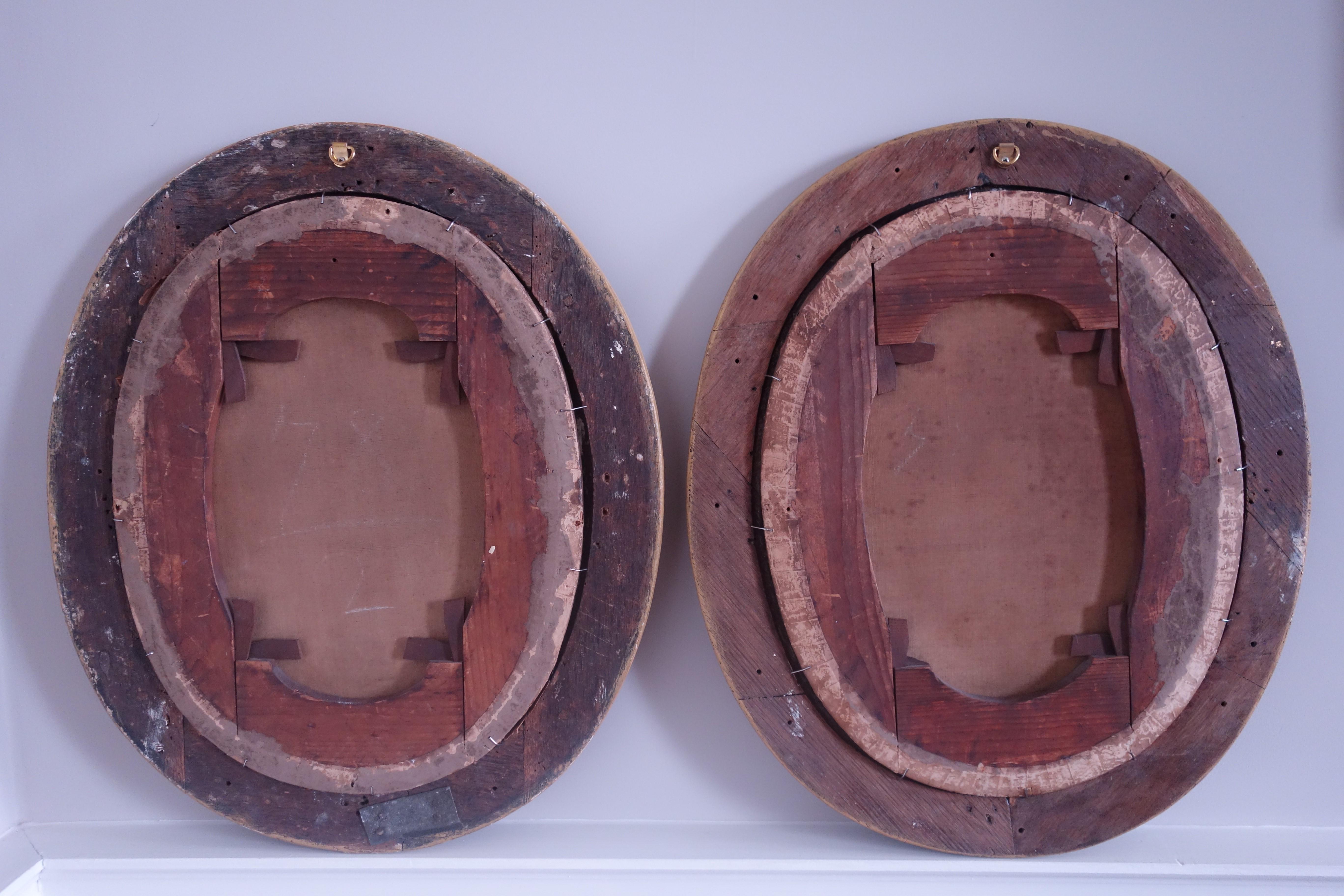 Pair of 17th century portraits of Ladies of the French Court - Painting by Pierre Gobert