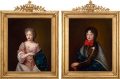 Pair of Royal Portraits of the Duke and Duchess of Burgundy