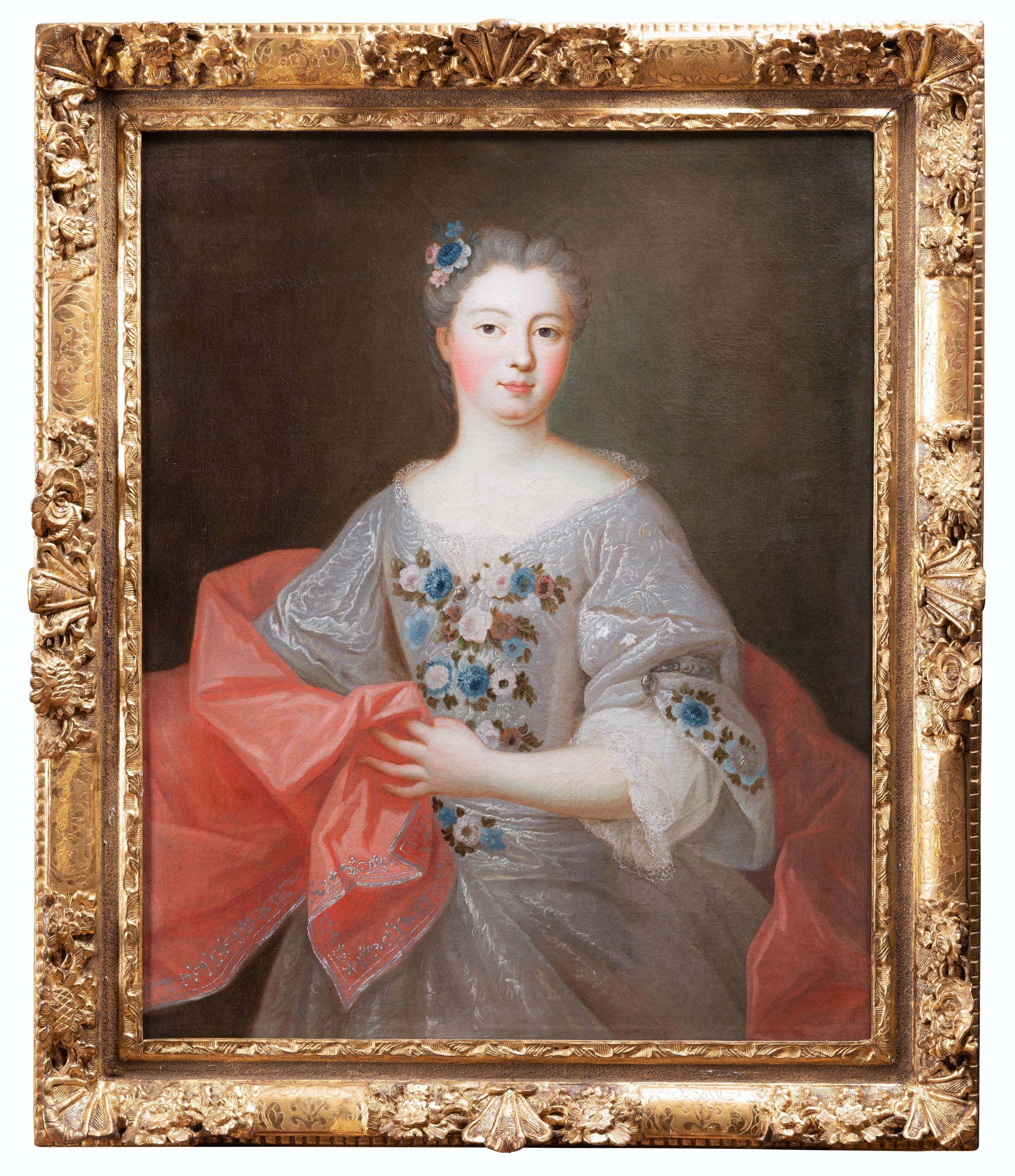 Pierre Gobert Portrait Painting - Portrait of a Princess of Condé, Paris, 18th century French, circa 1710-1715 