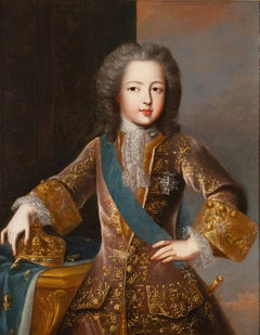 Portrait of French King Louis XV, studio of Pierre Gobert, Paris, 18th century