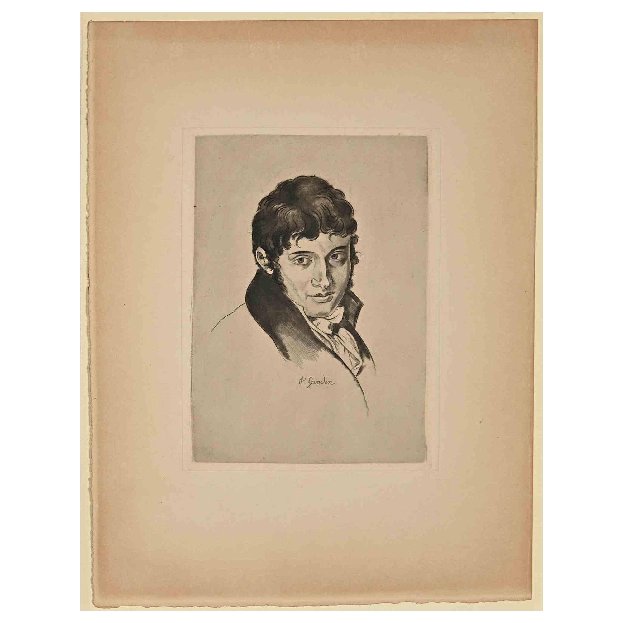 Portrait - gravure de Pierre Grandon - 19ème siècle