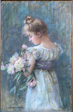 Pierre-Gérard Carrier-Belleuse, Paris 1851 -1932, French Painter, Flower Girl