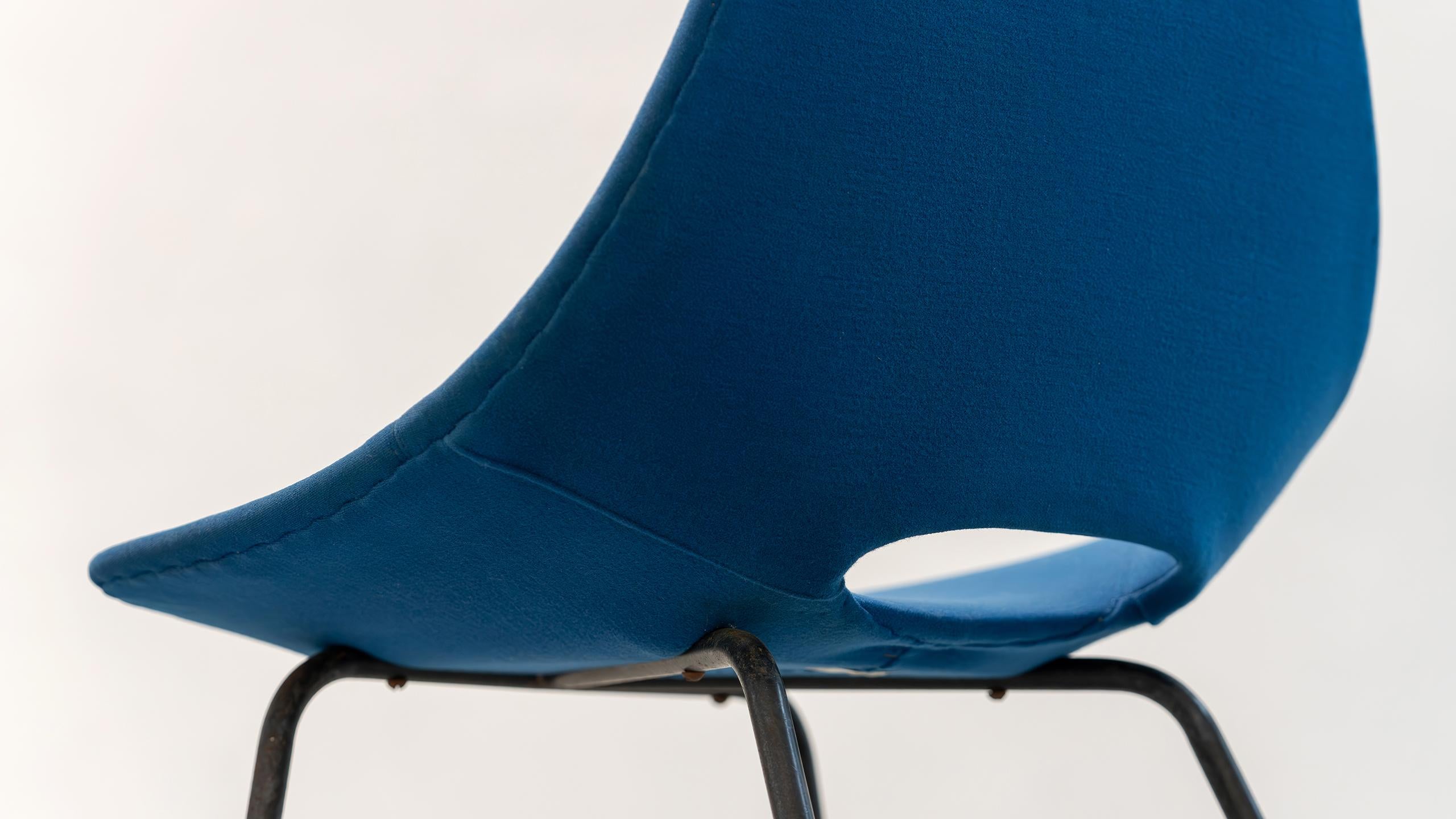 Pierre Guariche 2x Tonneau Chair 1950 by Steiner, France Mid Centruy Modern For Sale 3