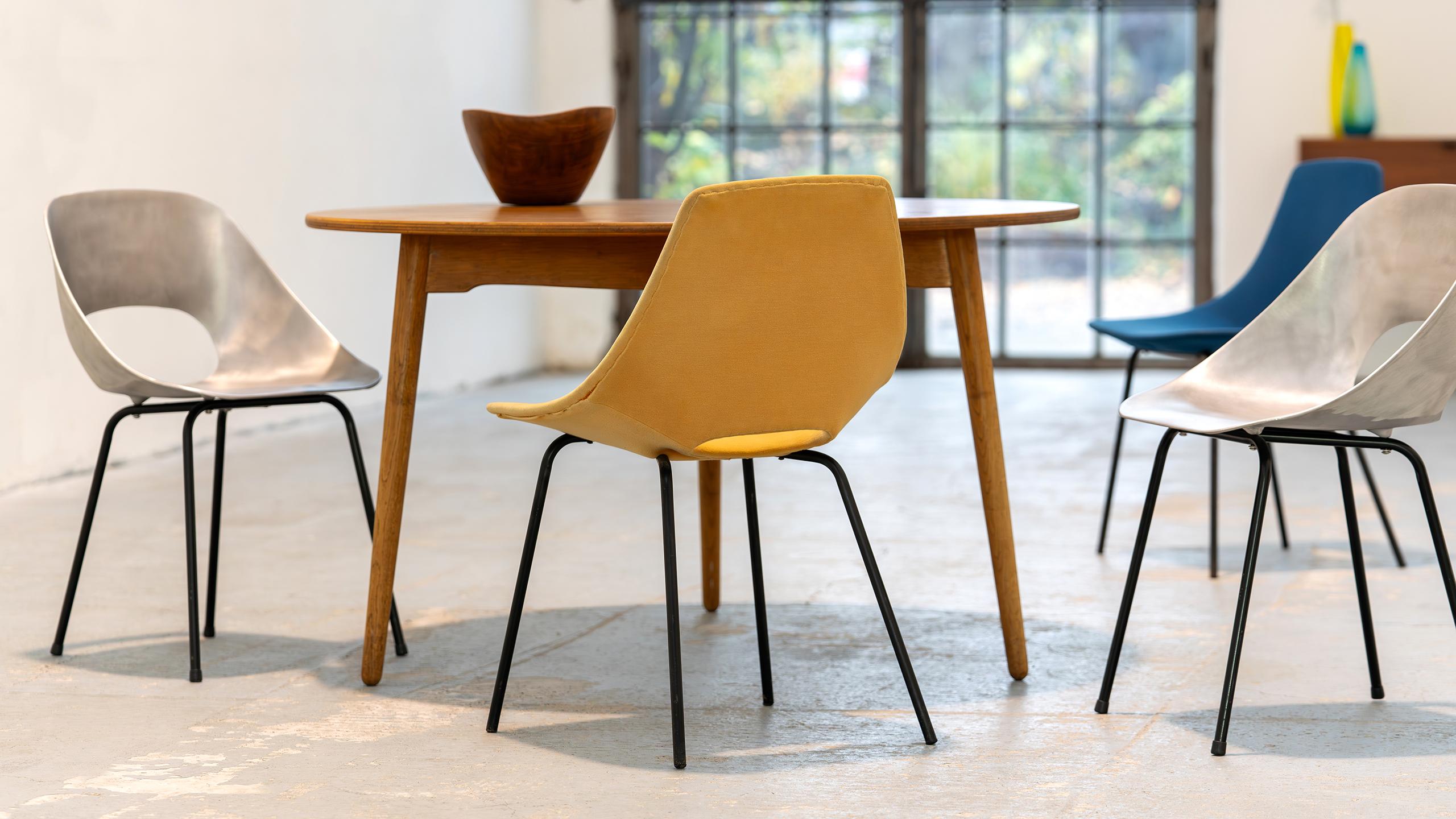 Mid-Century Modern Pierre Guariche 2x Tonneau Chair 1950 by Steiner, France Mid Centruy Modern For Sale