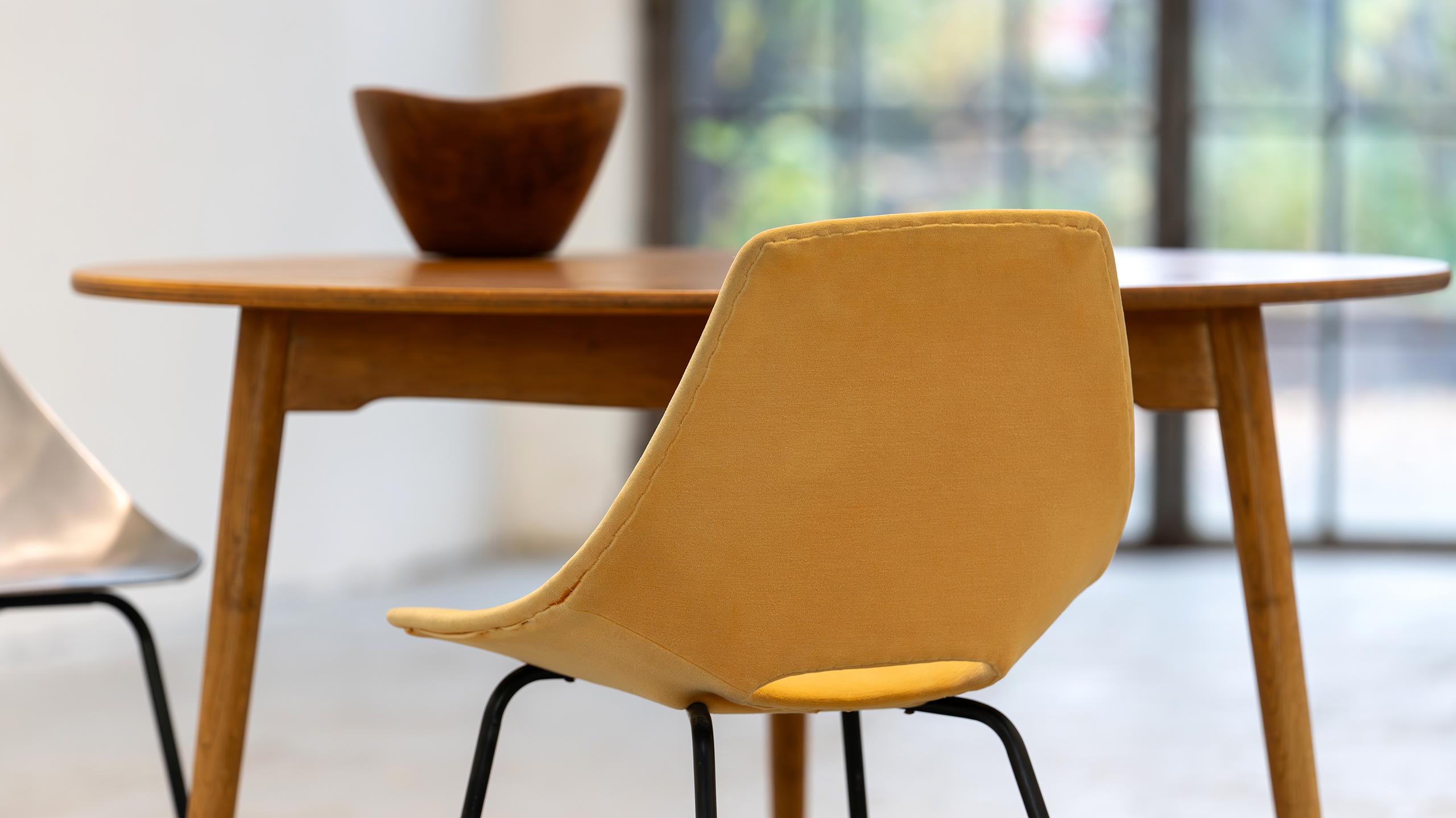 French Pierre Guariche 2x Tonneau Chair 1950 by Steiner, France Mid Centruy Modern For Sale