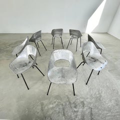 Set of 8 Pierre Guariche Aluminum Chairs