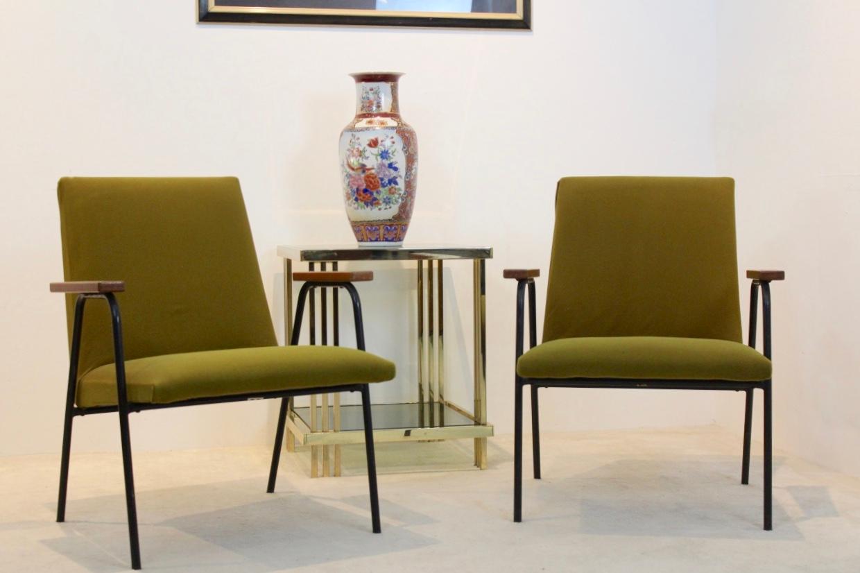 Pierre Guariche Armchairs by Meurop, 10 Pcs In Good Condition For Sale In Voorburg, NL