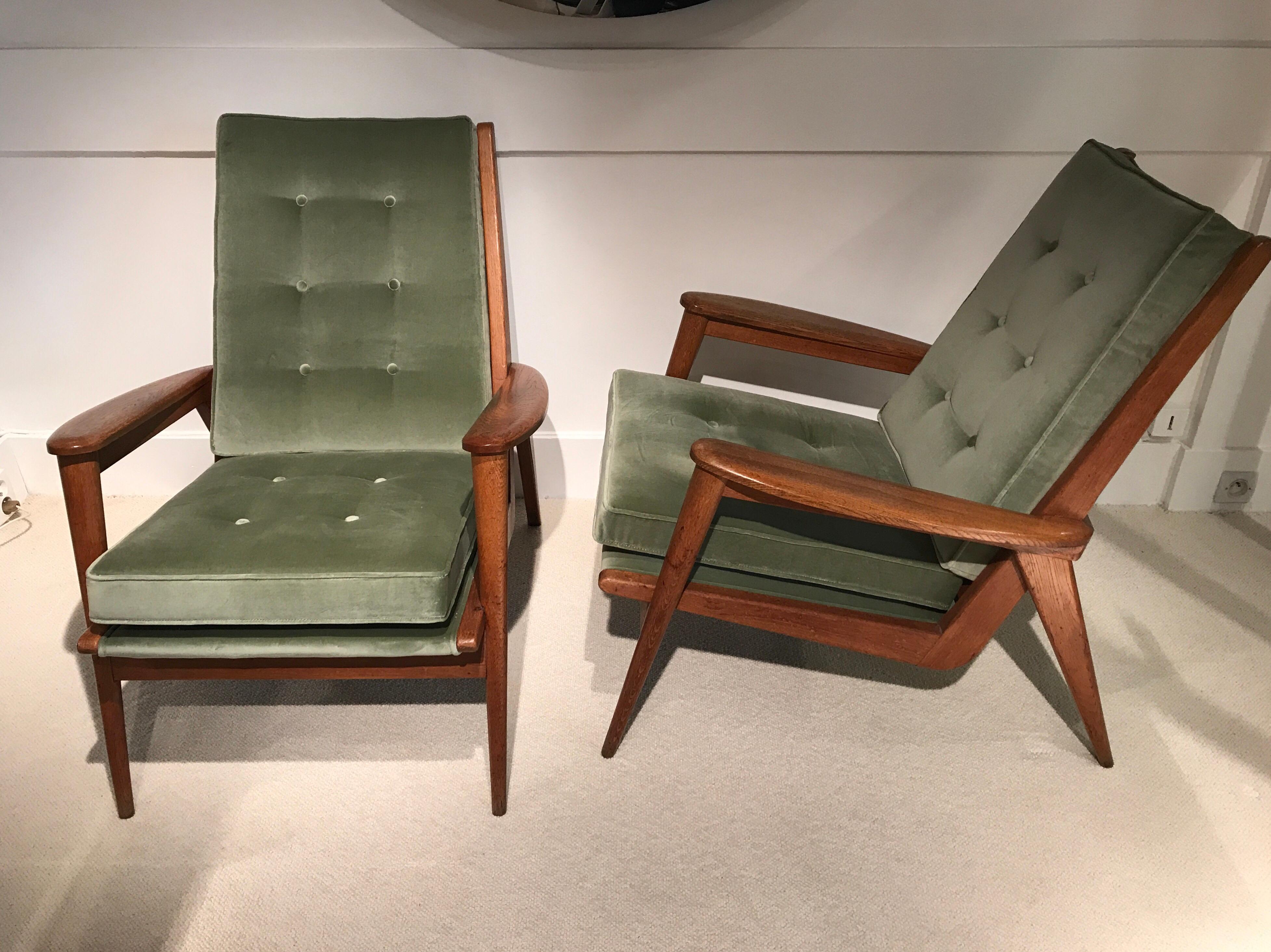 French Pierre Guariche Armchairs