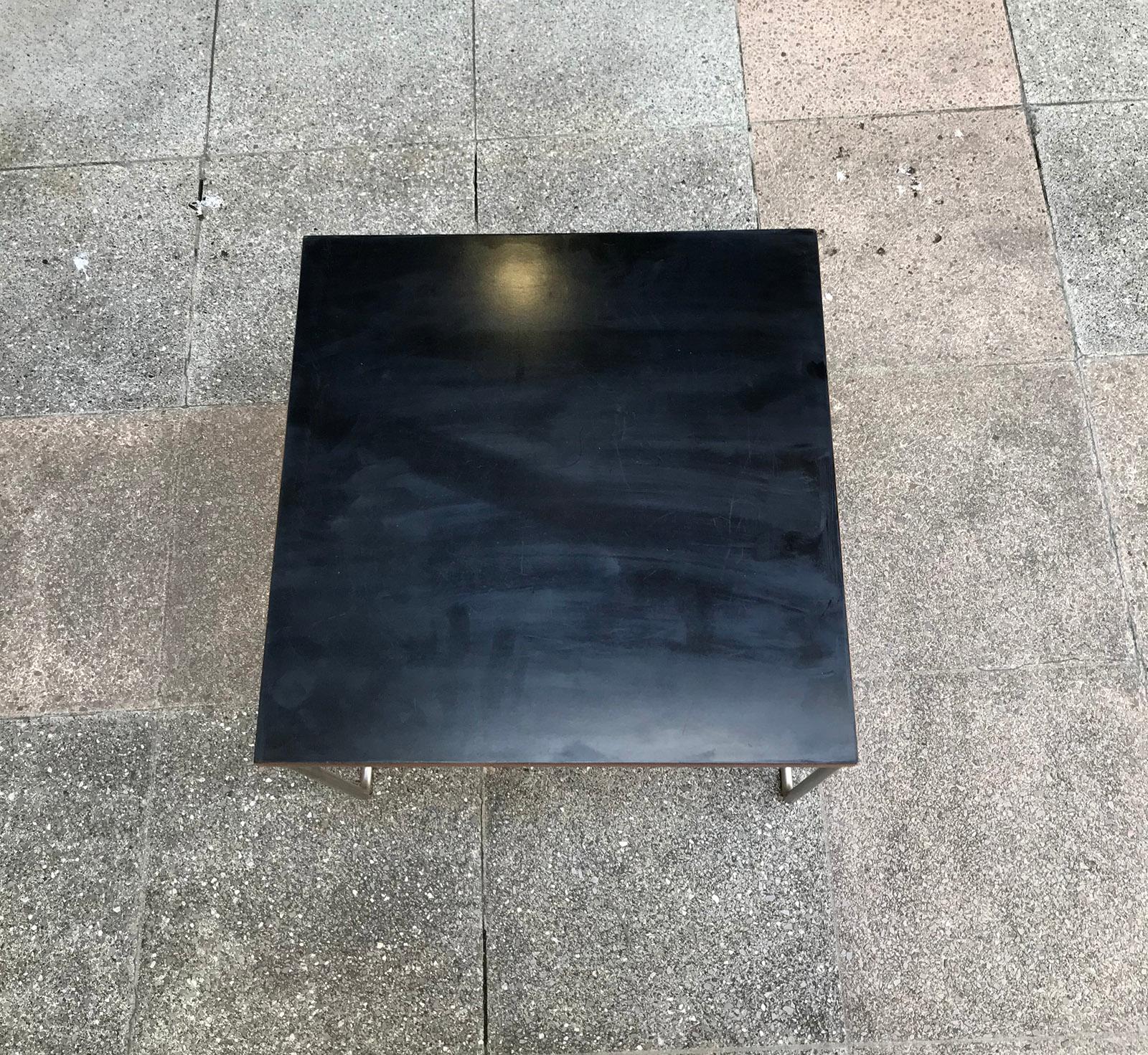 French Pierre Guariche Black Coffee Table Model 