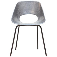 Pierre Guariche Cast Aluminium "Tonneau" Chair, Steiner Meubles, Paris, 1954