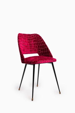 Pierre Guariche Designer French Chair with Guild Fabric