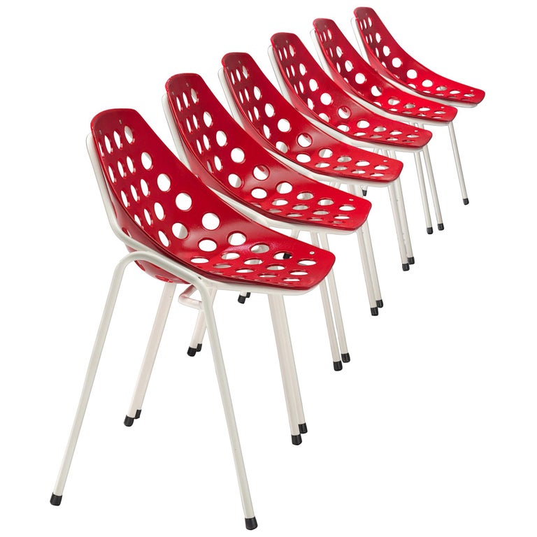 Pierre Guariche for Meurop Coquillage Chairs For Sale