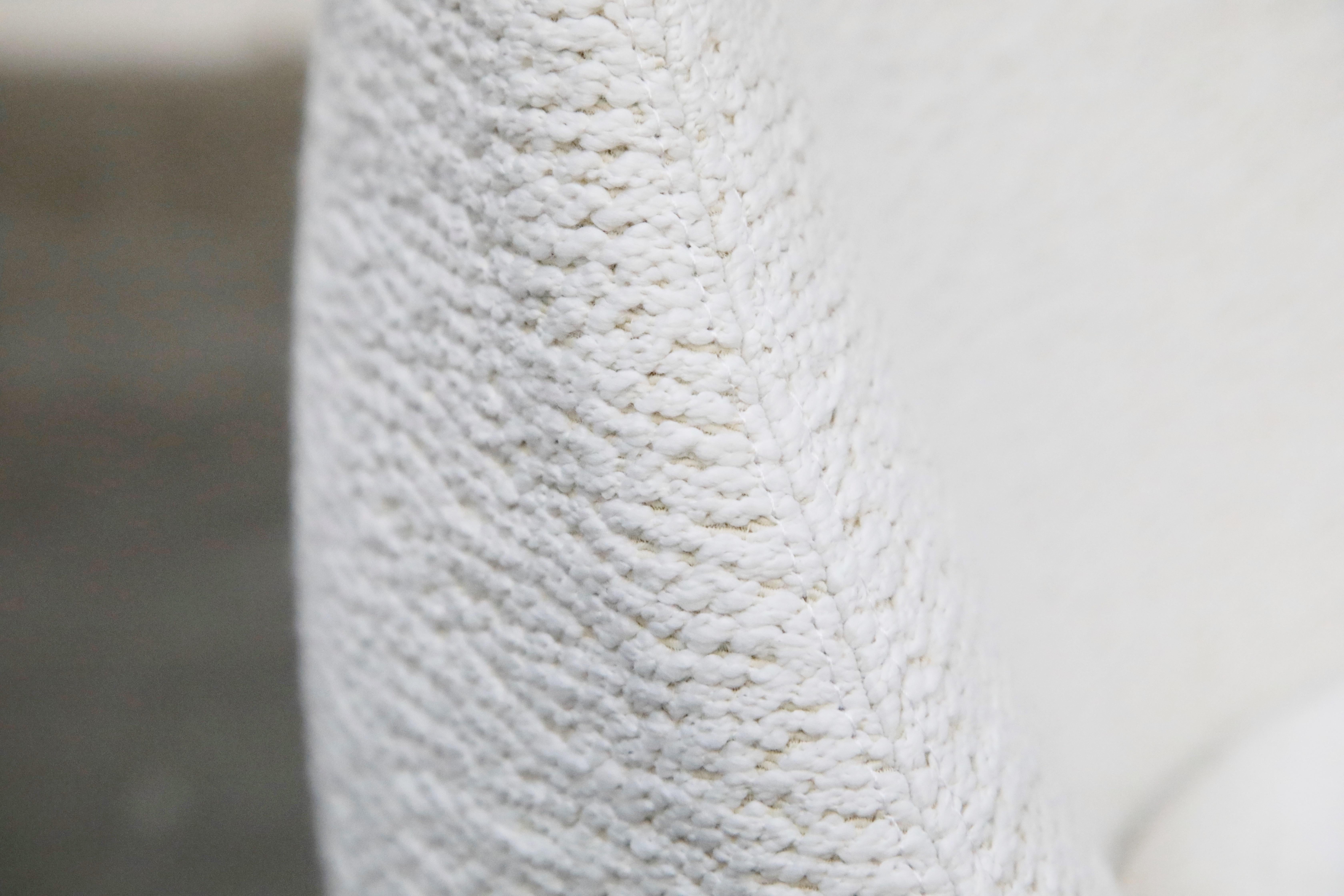 Pierre Guariche for Meurop 'Polaris' Chairs in White Boucle Fabric, Pair, 1960s 5