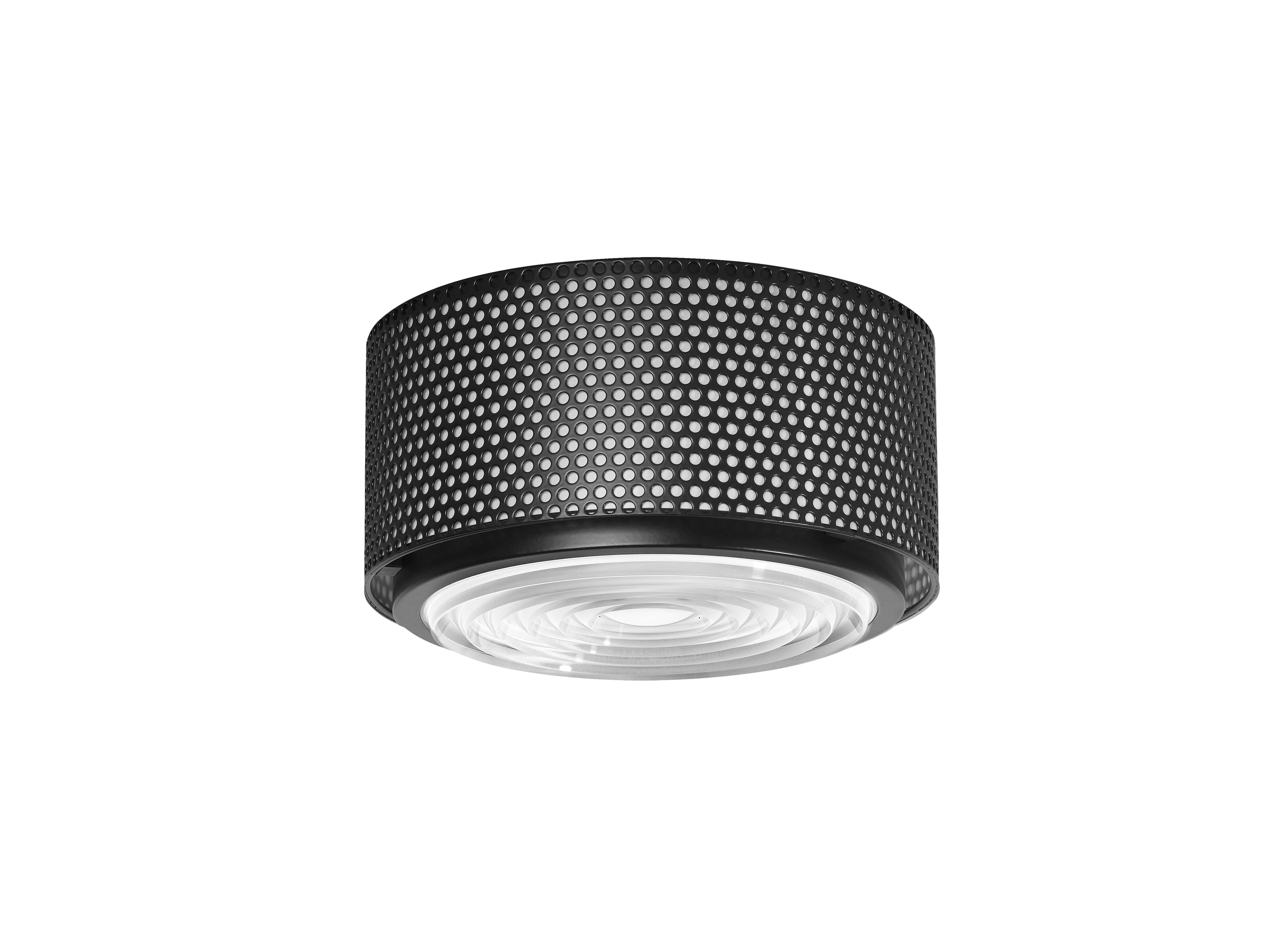Aluminum Pierre Guariche 'G13' Wall or Ceiling Light for Sammode Studio in Black For Sale