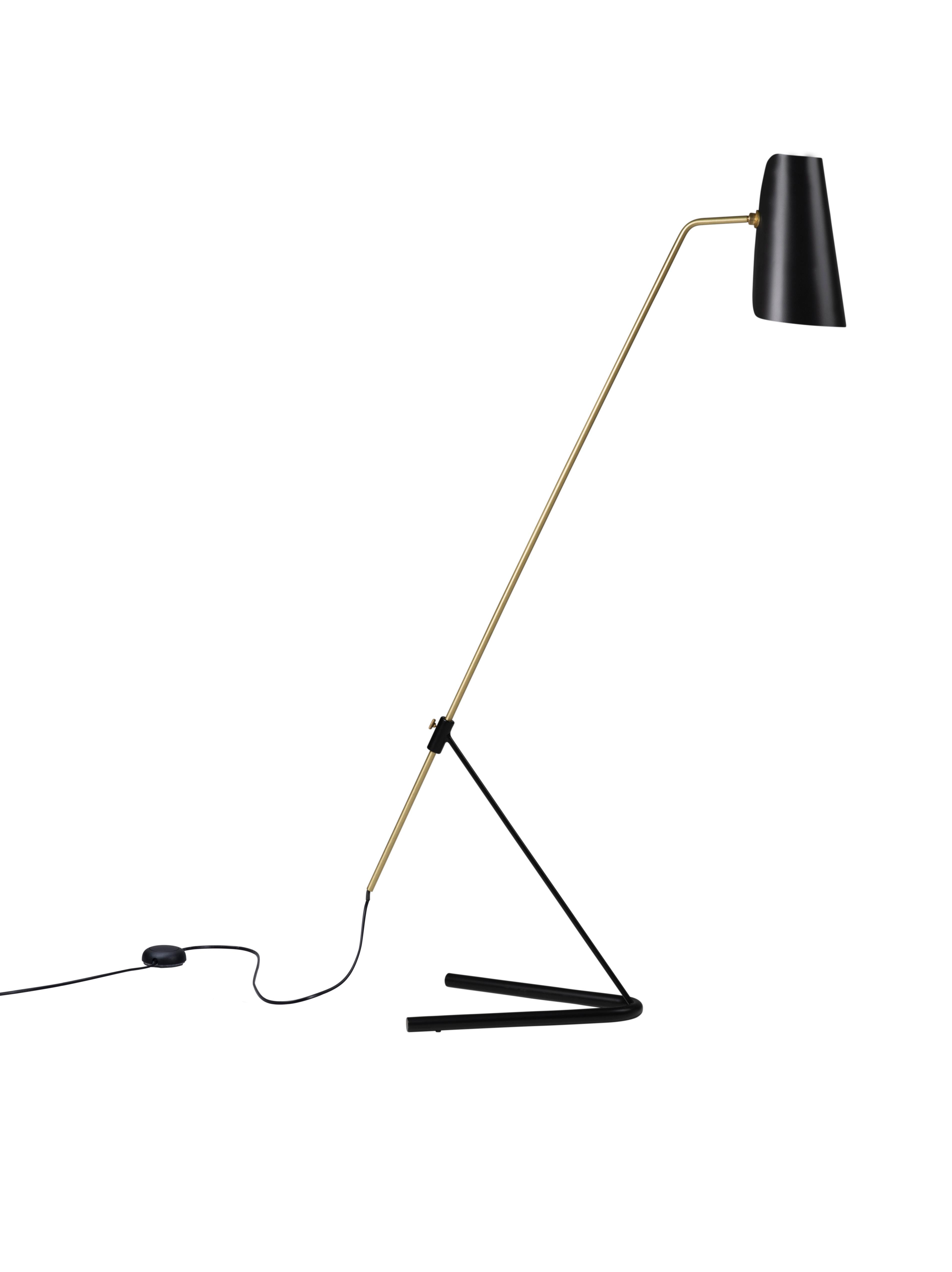 Verstellbare Stehlampe „G21“ von Pierre Guariche für Sammode Studio in Schwarz im Angebot 3
