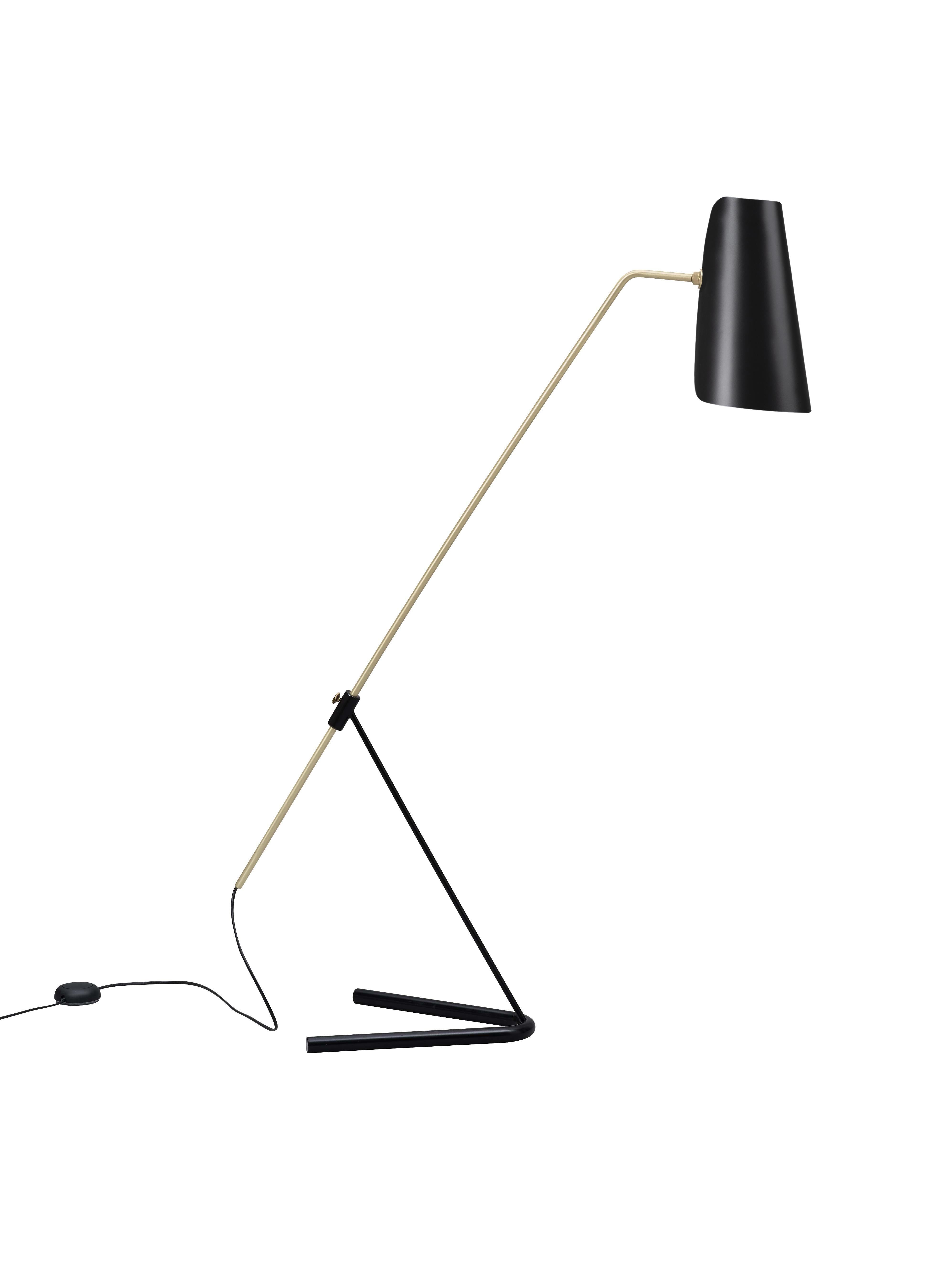 Pierre Guariche 'G21' Adjustable Floor Lamp for Sammode Studio in Black In New Condition For Sale In Glendale, CA