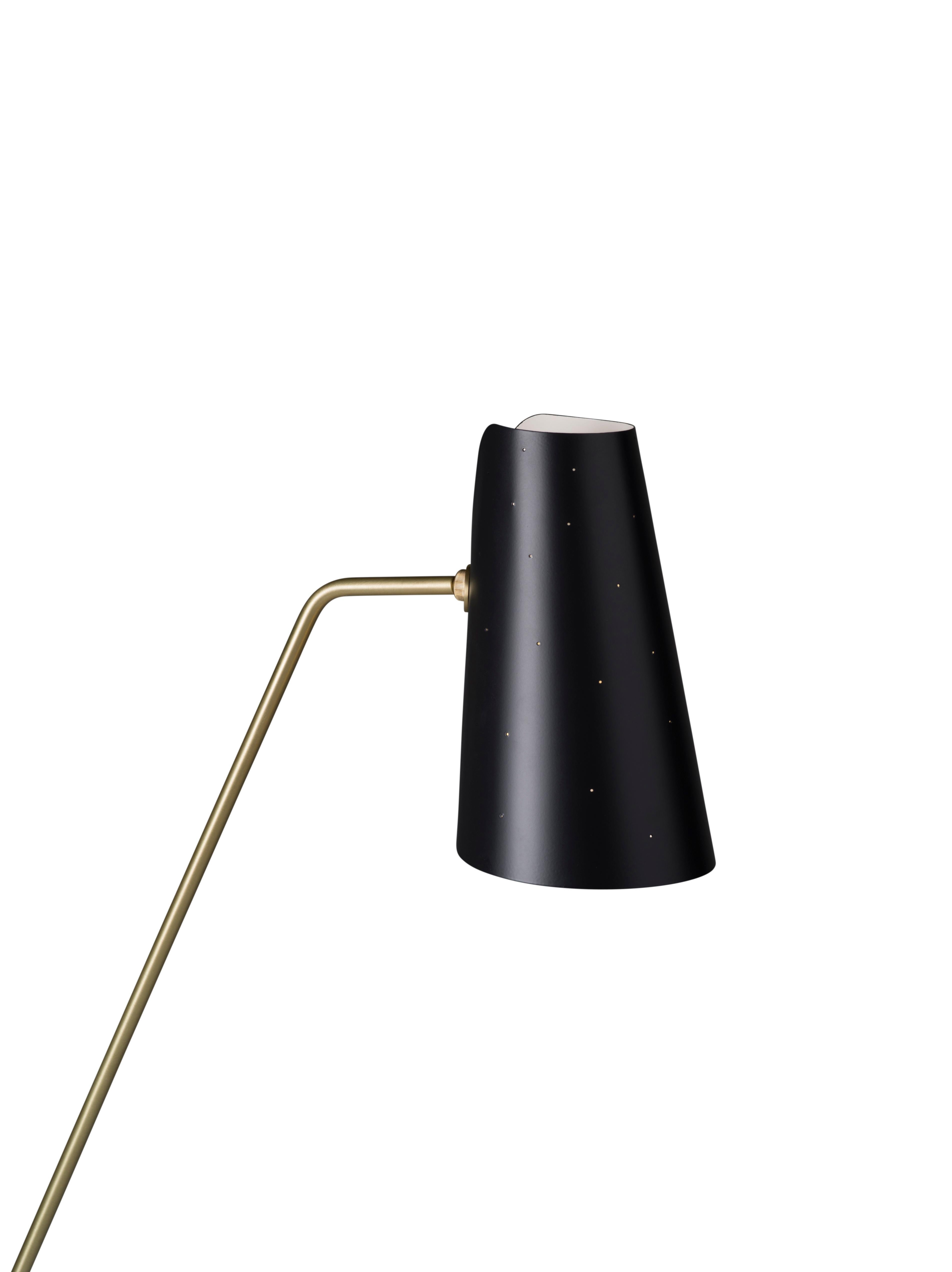 Contemporary Pierre Guariche 'G21' Adjustable Floor Lamp for Sammode Studio in Black For Sale