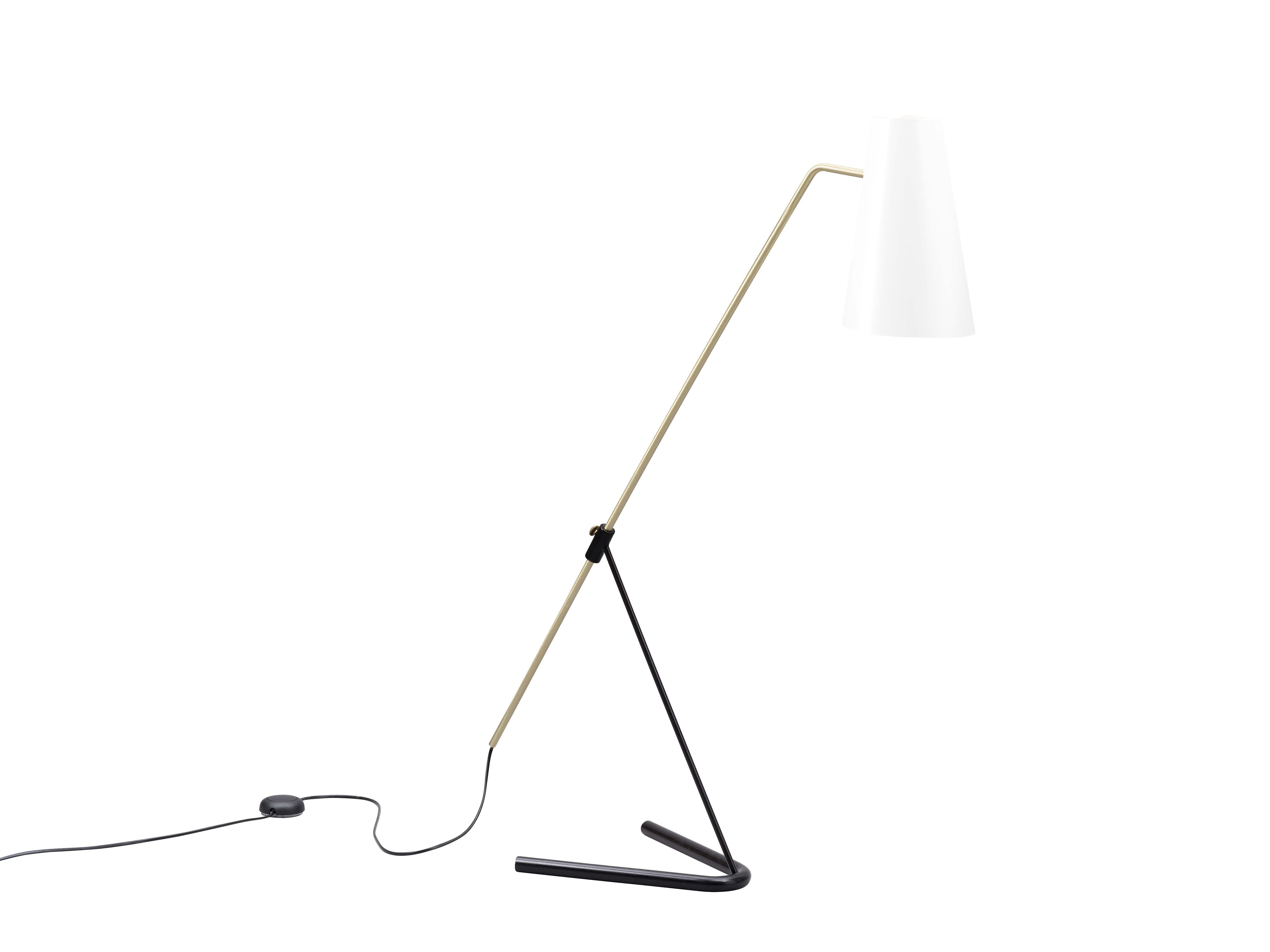 Verstellbare Stehlampe „G21“ von Pierre Guariche für Sammode Studio in Weiß im Angebot 4