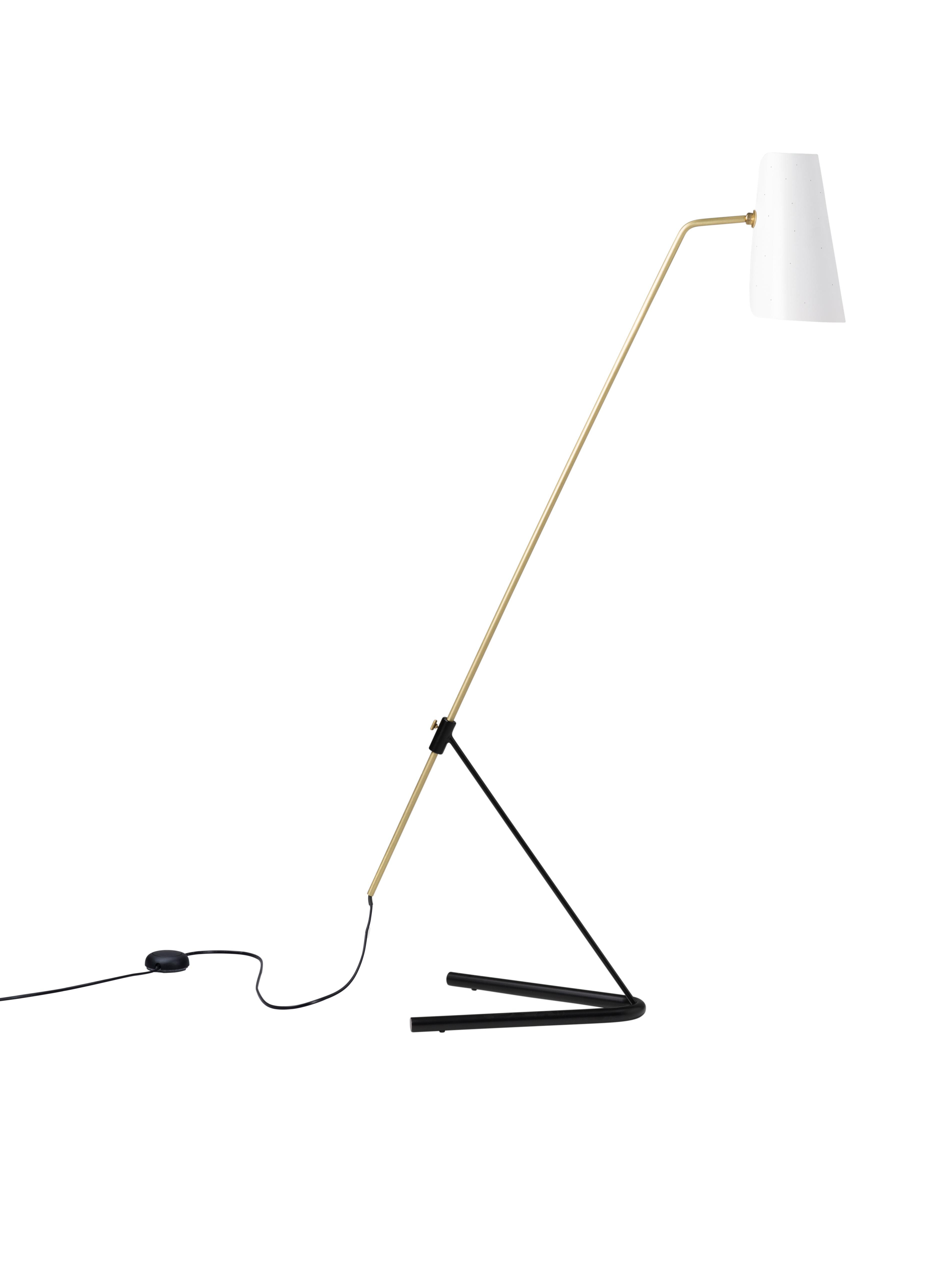 Contemporary Pierre Guariche 'G21' Adjustable Floor Lamp for Sammode Studio in White For Sale