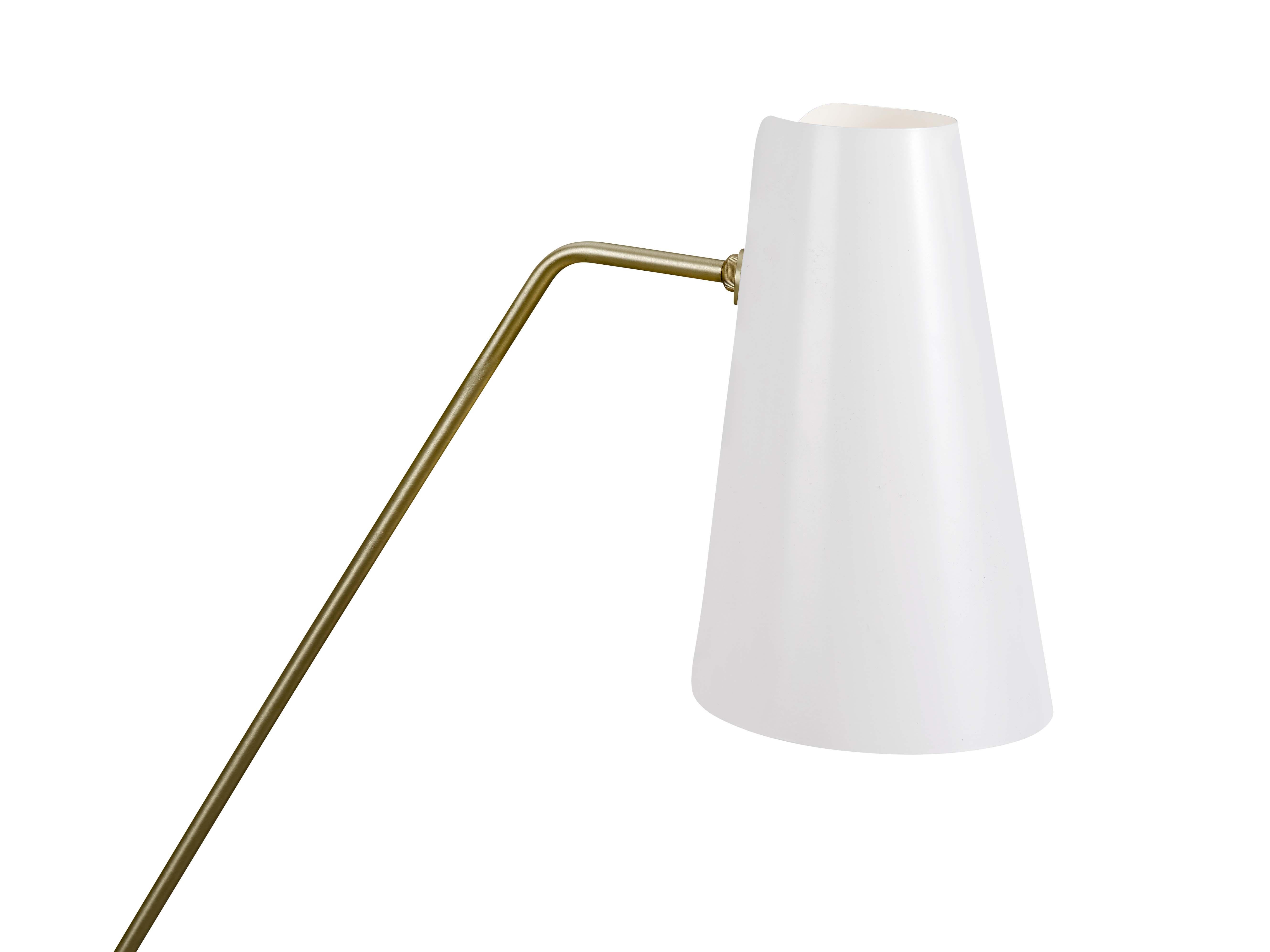 Verstellbare Stehlampe „G21“ von Pierre Guariche für Sammode Studio in Weiß im Angebot 1