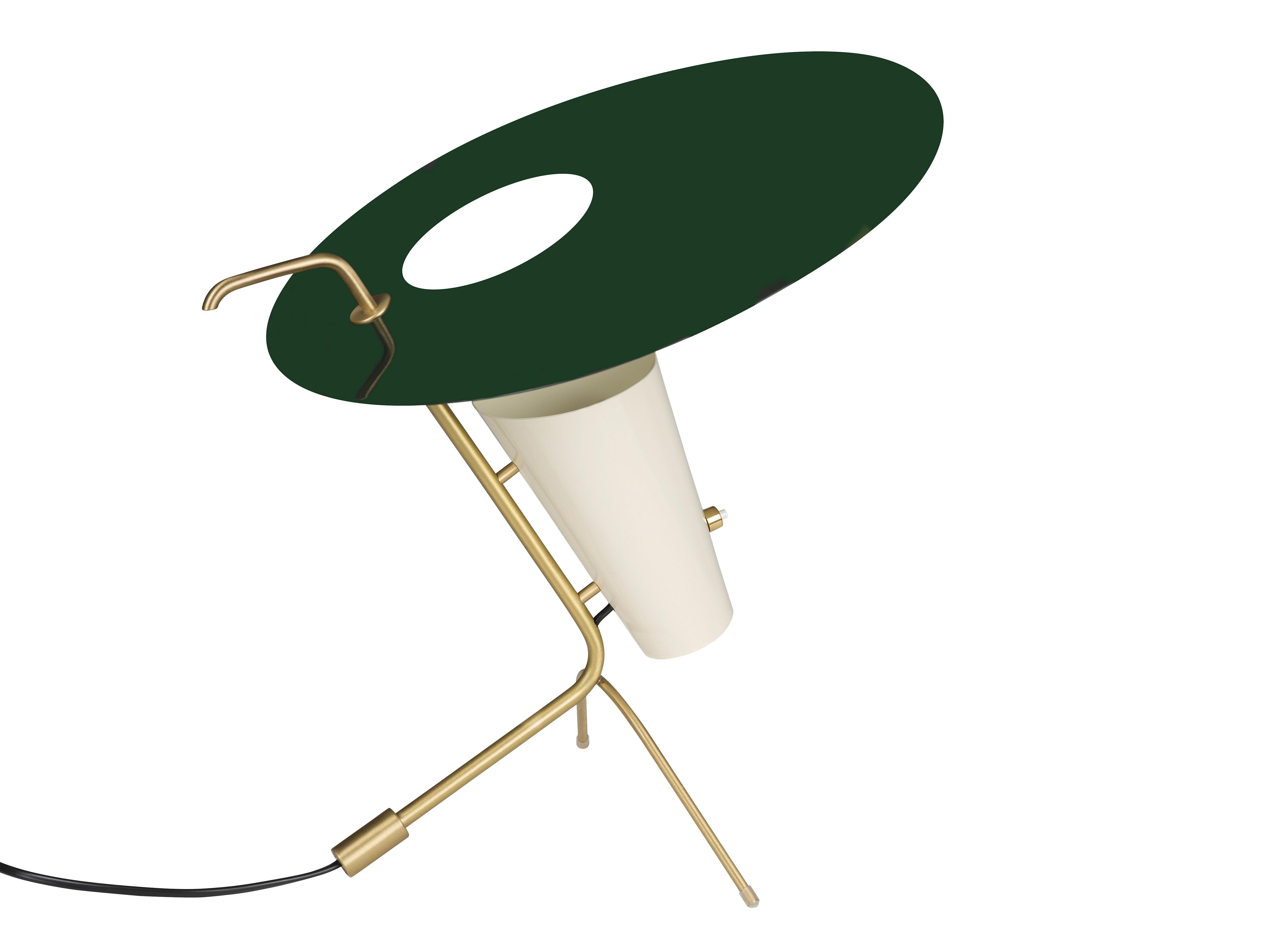 Pierre Guariche für Sammode Studio: G24-Tischlampe in Schwarz und Weiß im Angebot 1
