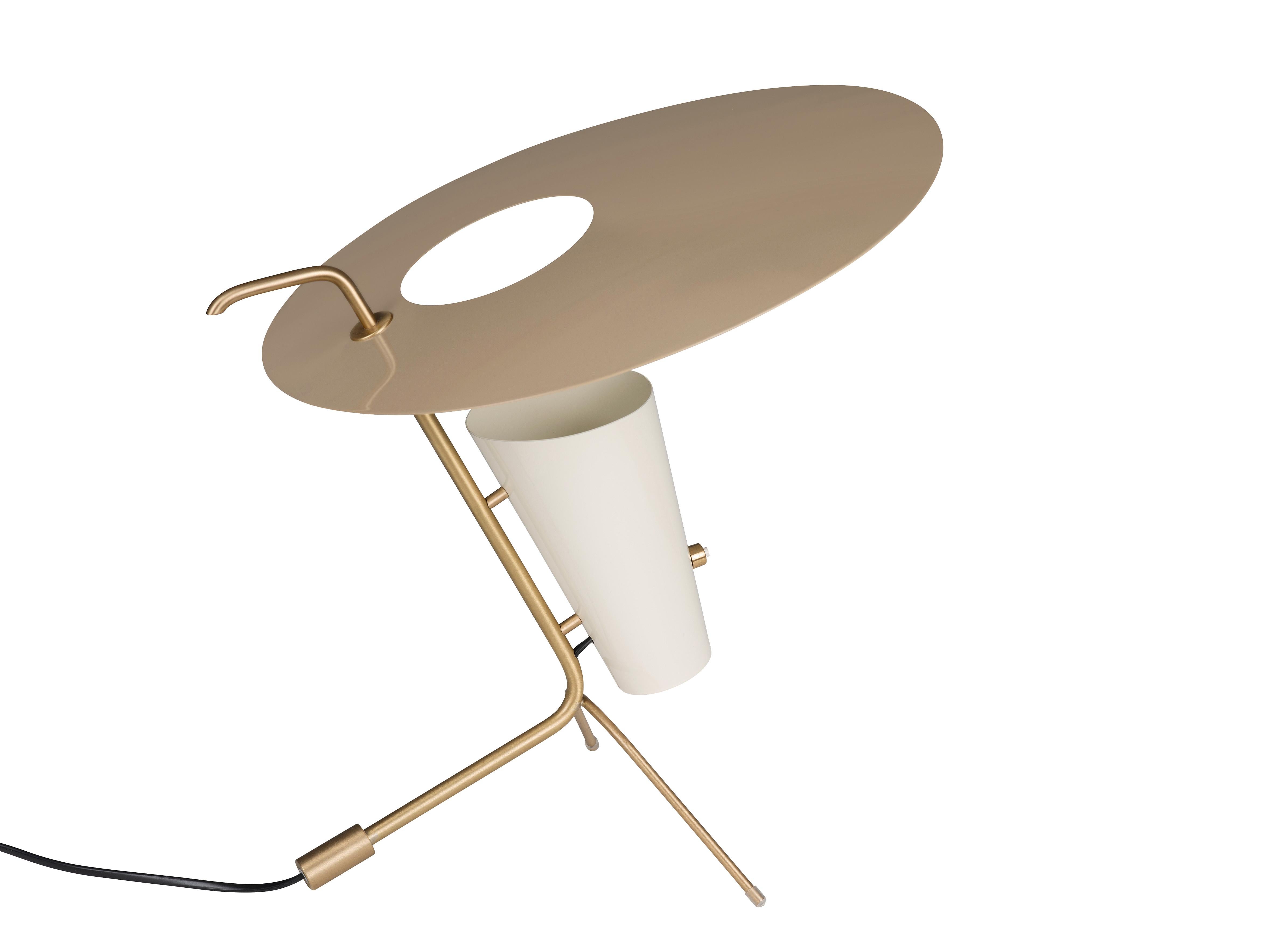Pierre Guariche lampe de table G24 en vert et blanc pour Sammode Studio en vente 4