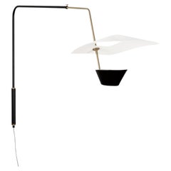 Pierre Guariche G25 Wall Lamp in Black and White by Sammode