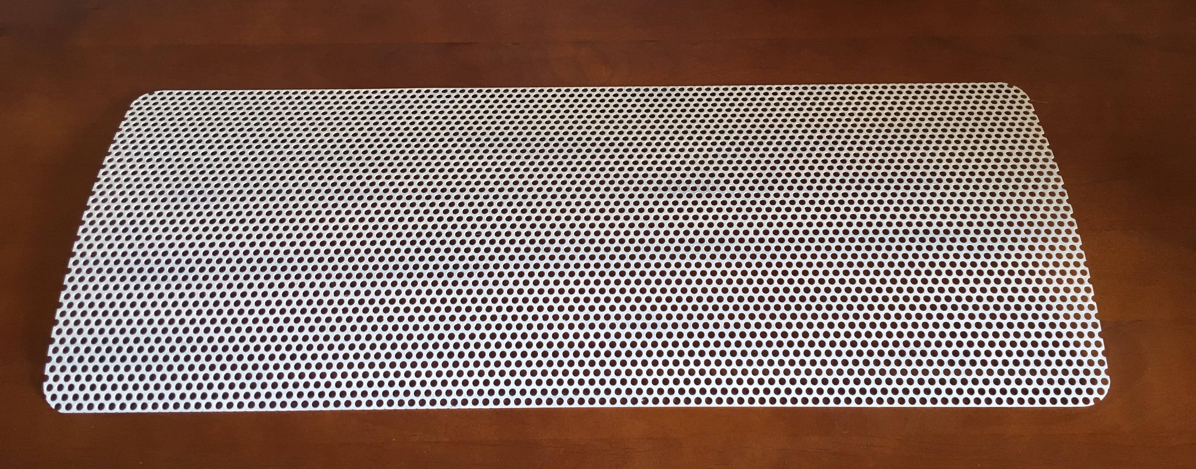 Pierre Guariche G320 Large White Perforated Metal Wall Lamp, 1952, France For Sale 2