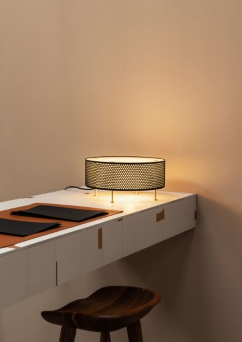 Pierre Guariche 'G50' Table Lamp for Sammode Studio in Black In New Condition For Sale In Glendale, CA