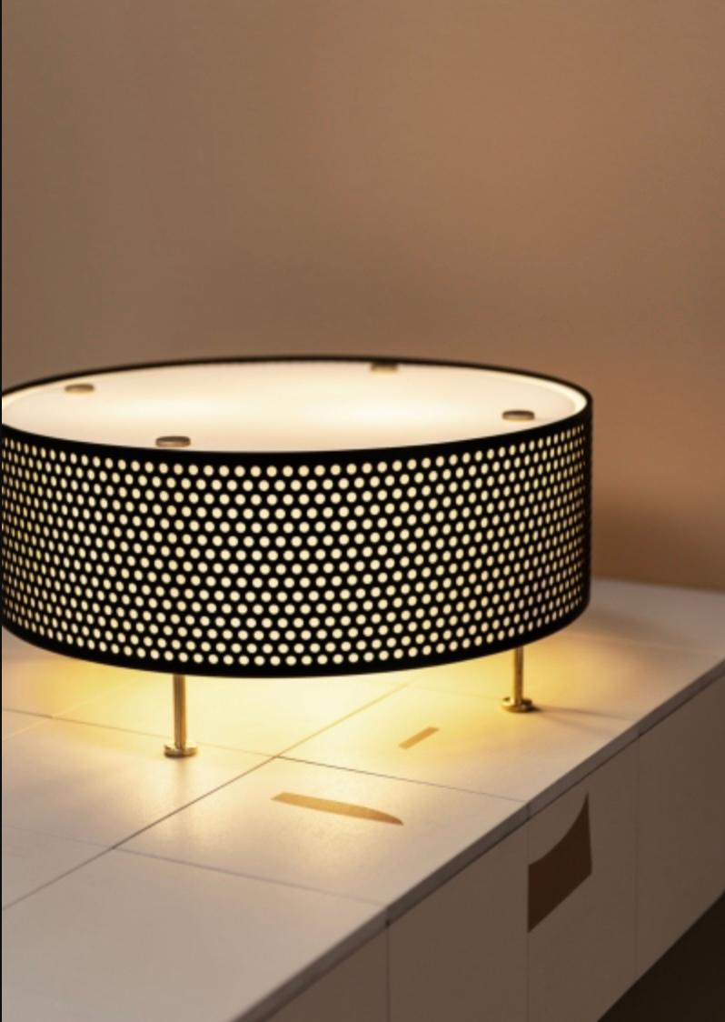 Pierre Guariche 'G50' Table Lamp for Sammode Studio in White For Sale 1