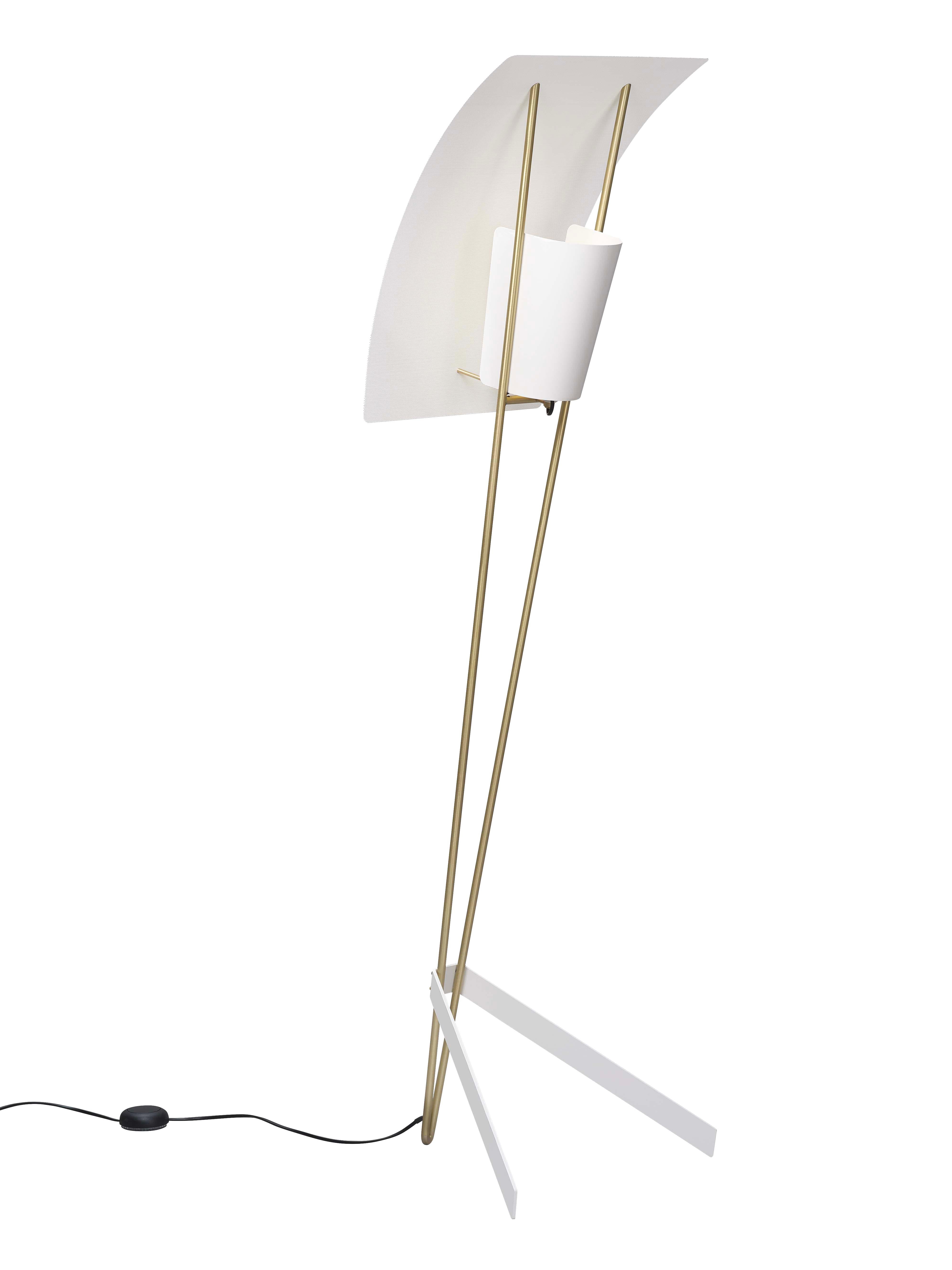 Pierre Guariche Kite Floor Lamp in Black and White for Sammode Studio For Sale 9