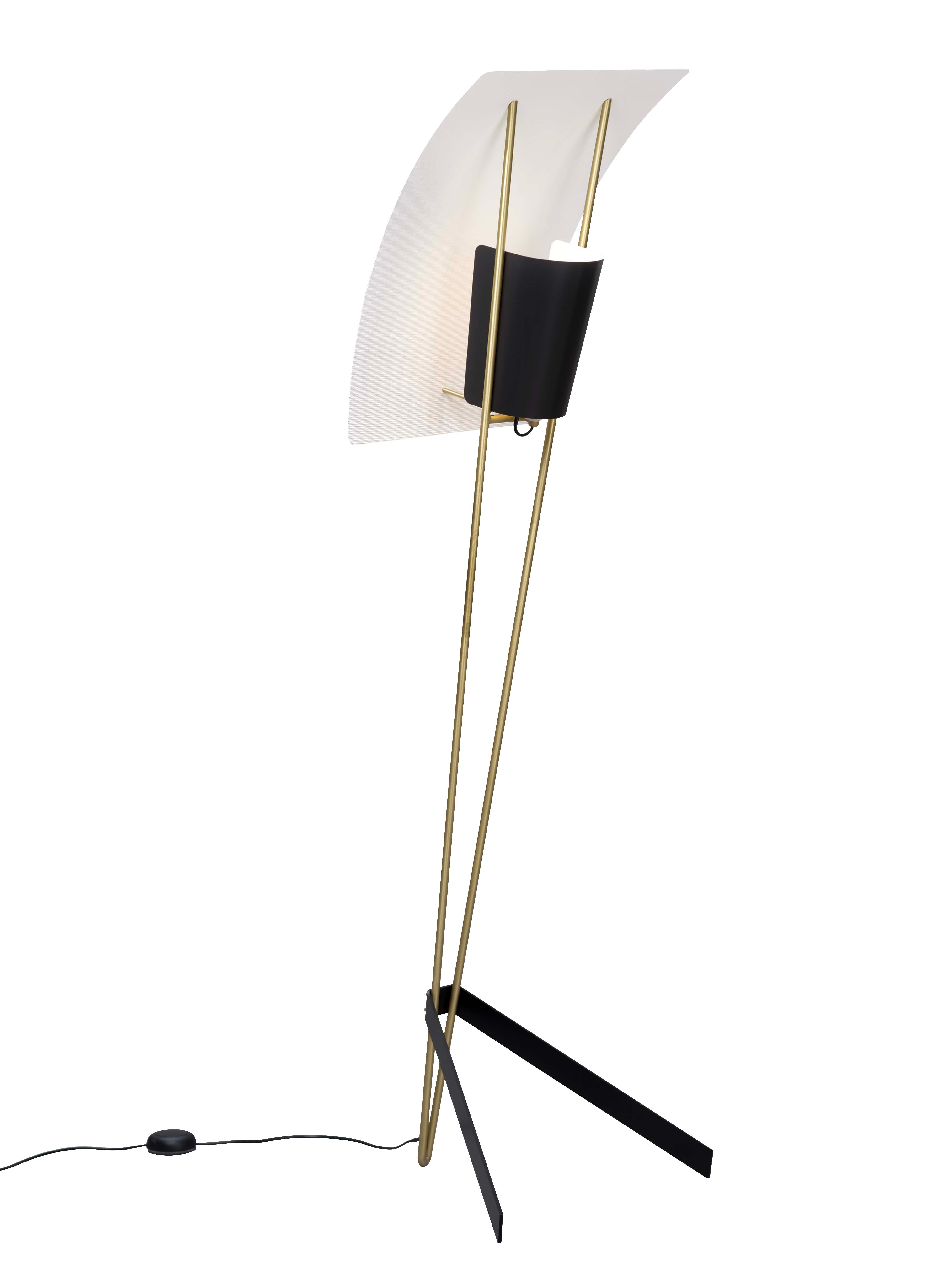 Lampada da terra Pierre Guariche Kite in bianco per Studio A in vendita 12