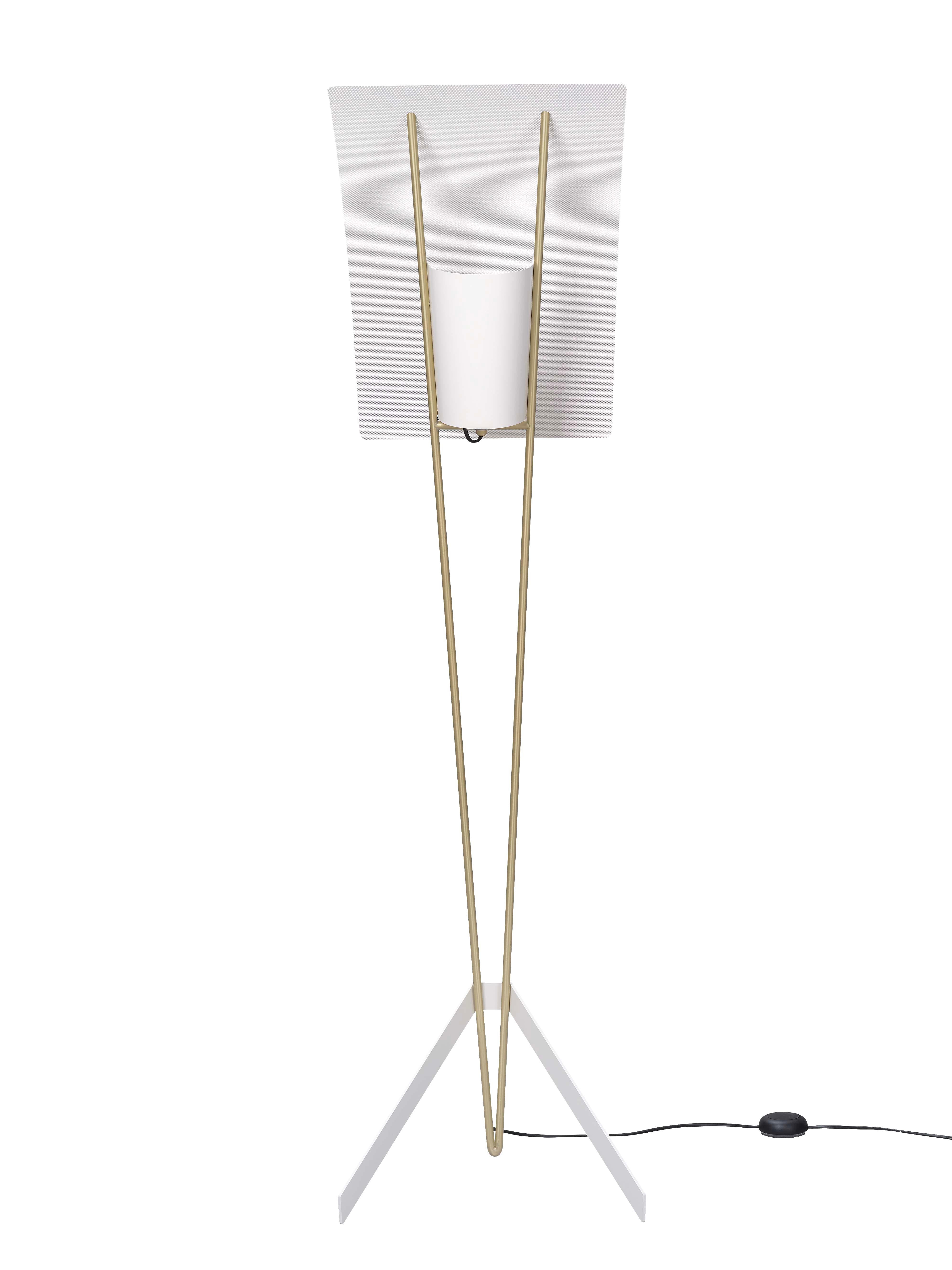 Mid-Century moderno Lampada da terra Pierre Guariche Kite in bianco per Studio A in vendita