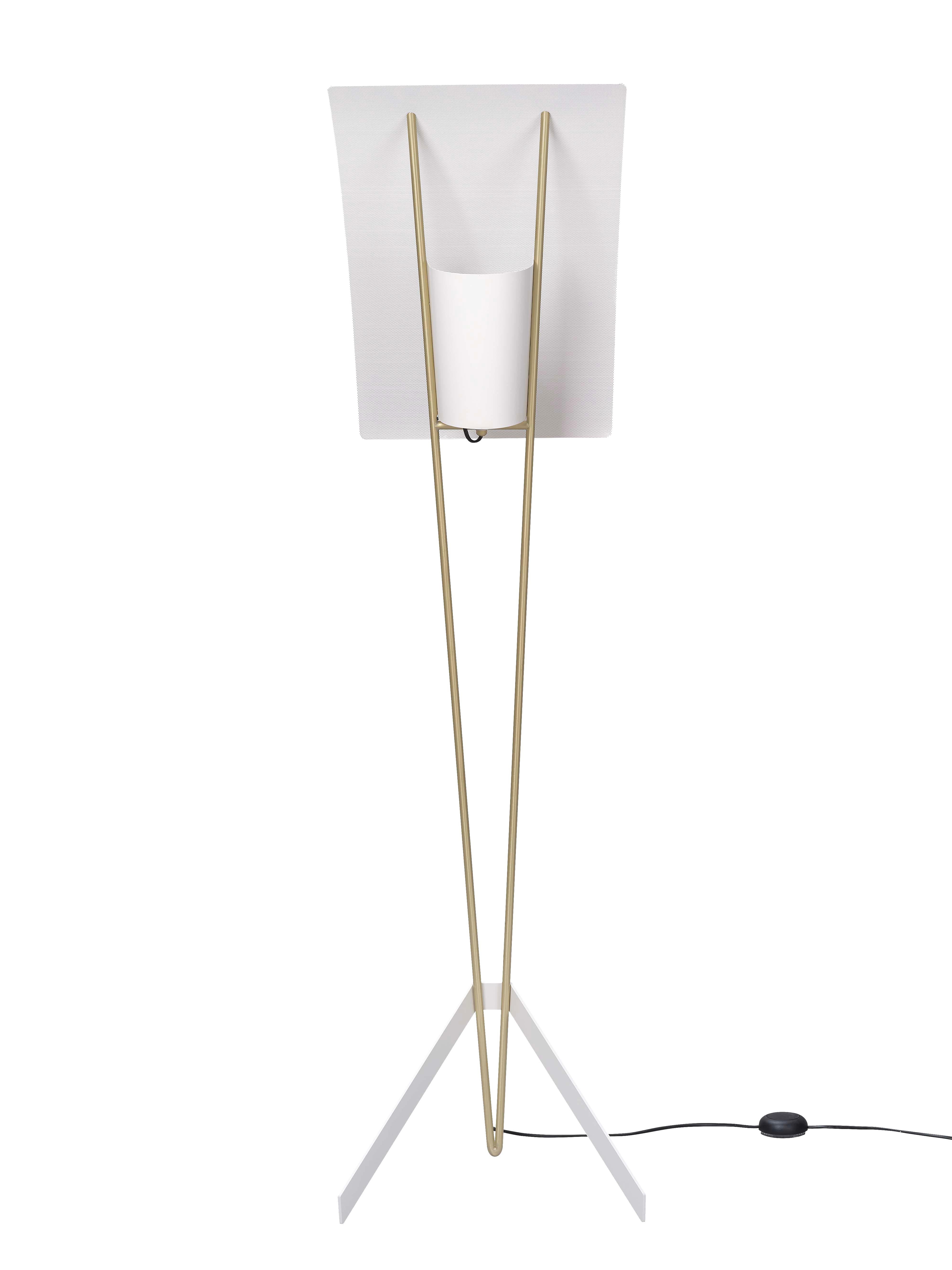 Mid-Century Modern Pierre Guariche Kite Floor Lamp in White for Sammode Studio For Sale