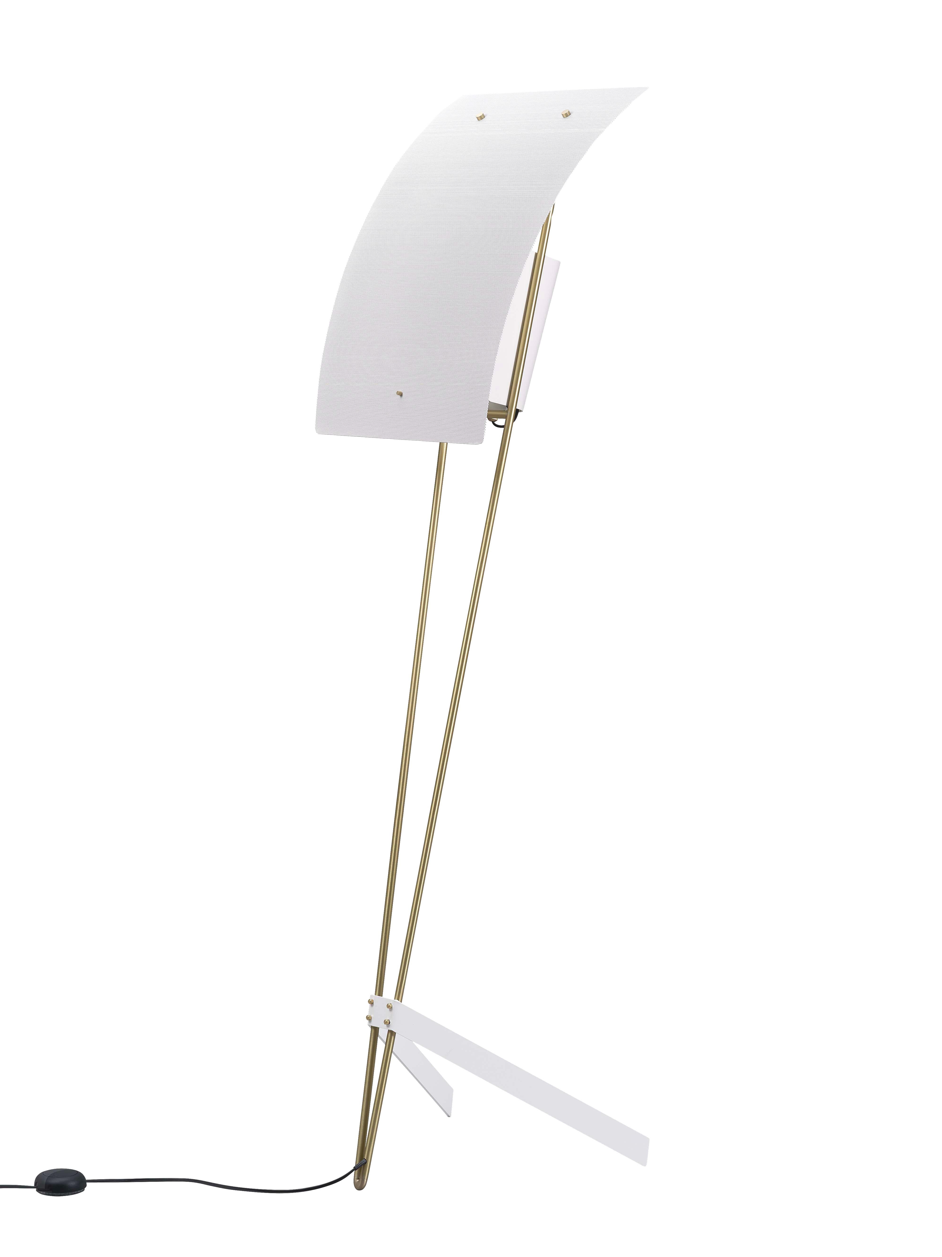 French Pierre Guariche Kite Floor Lamp in White for Sammode Studio For Sale