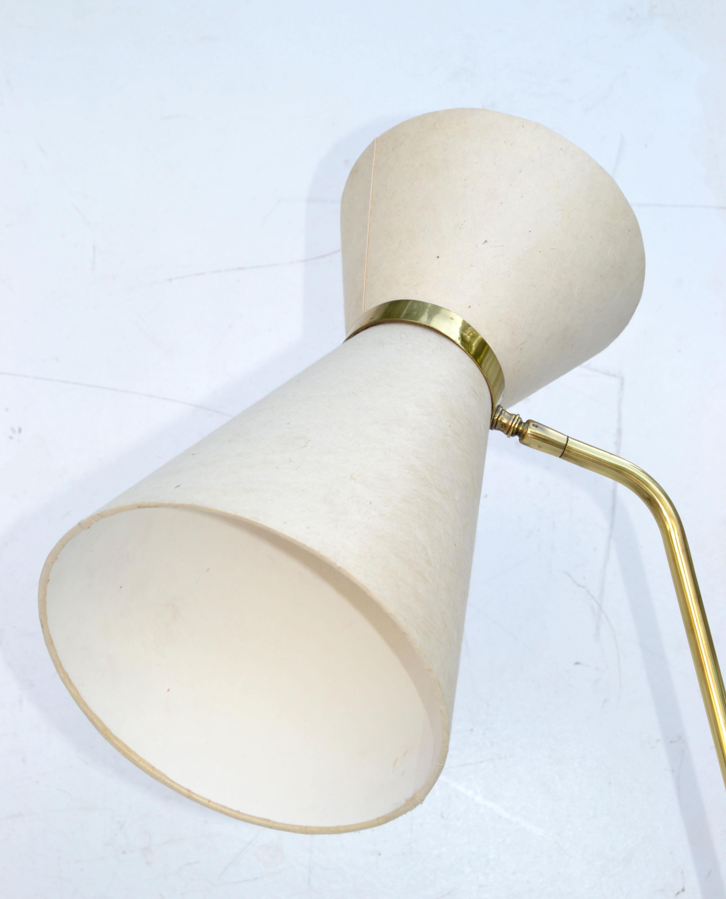 Pierre Guariche Model G2 Equilibrium Floor Lamp by Mathieu Diderot, Paris 1950 In Good Condition For Sale In Miami, FL