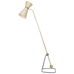 Pierre Guariche Model G2 Equilibrium Floor Lamp by Mathieu Diderot, Paris 1950