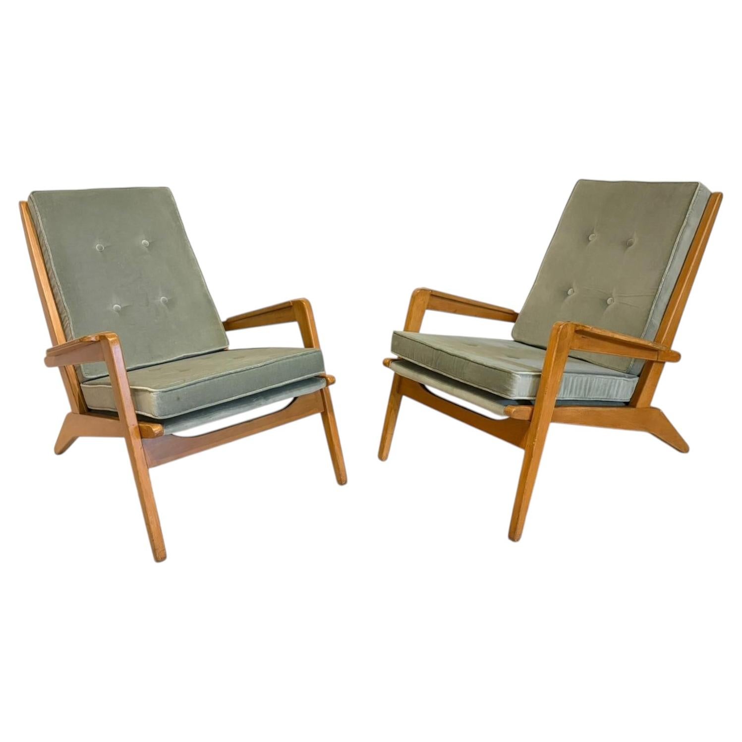 Pierre Guariche - Paar Sessel, Frankreich, um 1950 im Angebot
