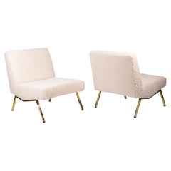 Pierre Guariche, Pair of Armchairs in Brass, 1960s