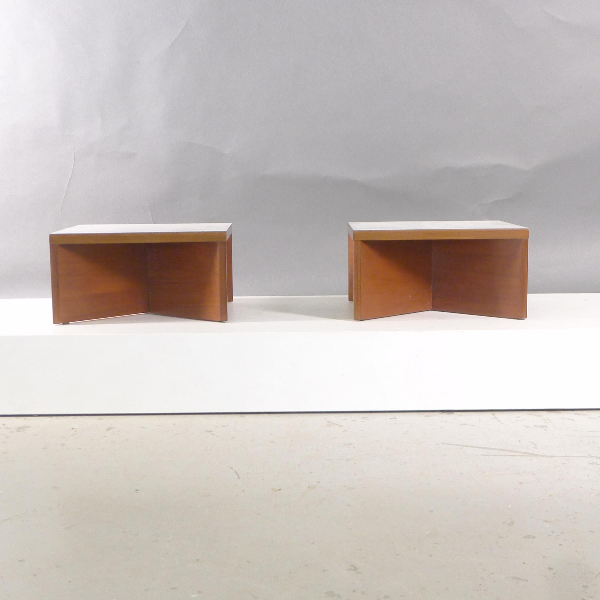 Mid-Century Modern Pierre Guariche, Set of 2 Aquilon Side Tables, Les Huchers-Minvielle, 1960 For Sale