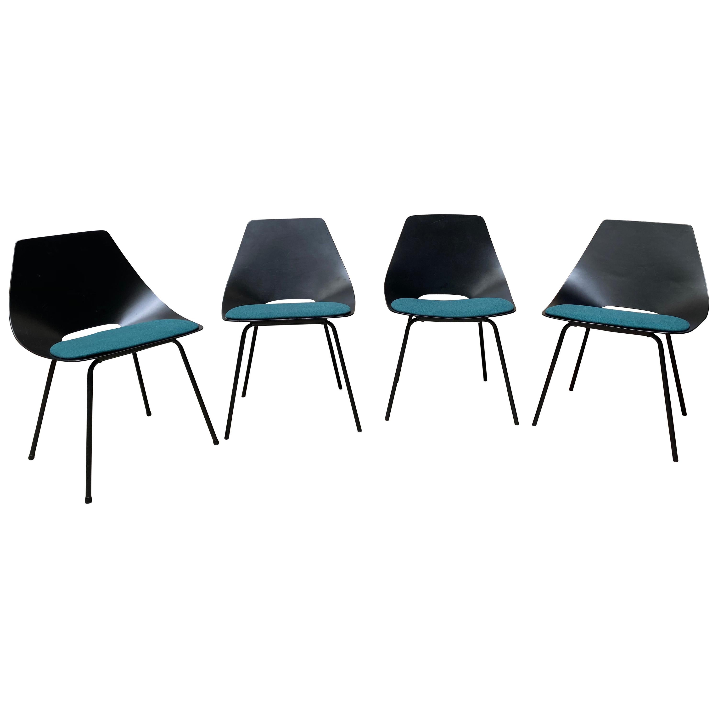 Pierre Guariche Set of 4 Chairs Model Tonneau