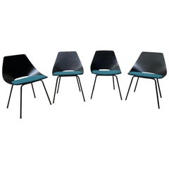 Pierre Guariche Set de 4 Chaises Modèle Tonneau