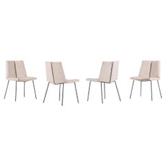 Pierre Guariche, Set of Four "4 Faces" Chairs for Les Huchers-Minvieille, 1959