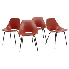 Pierre Guariche, Set of Four "Amsterdam" Chairs, circa 1953