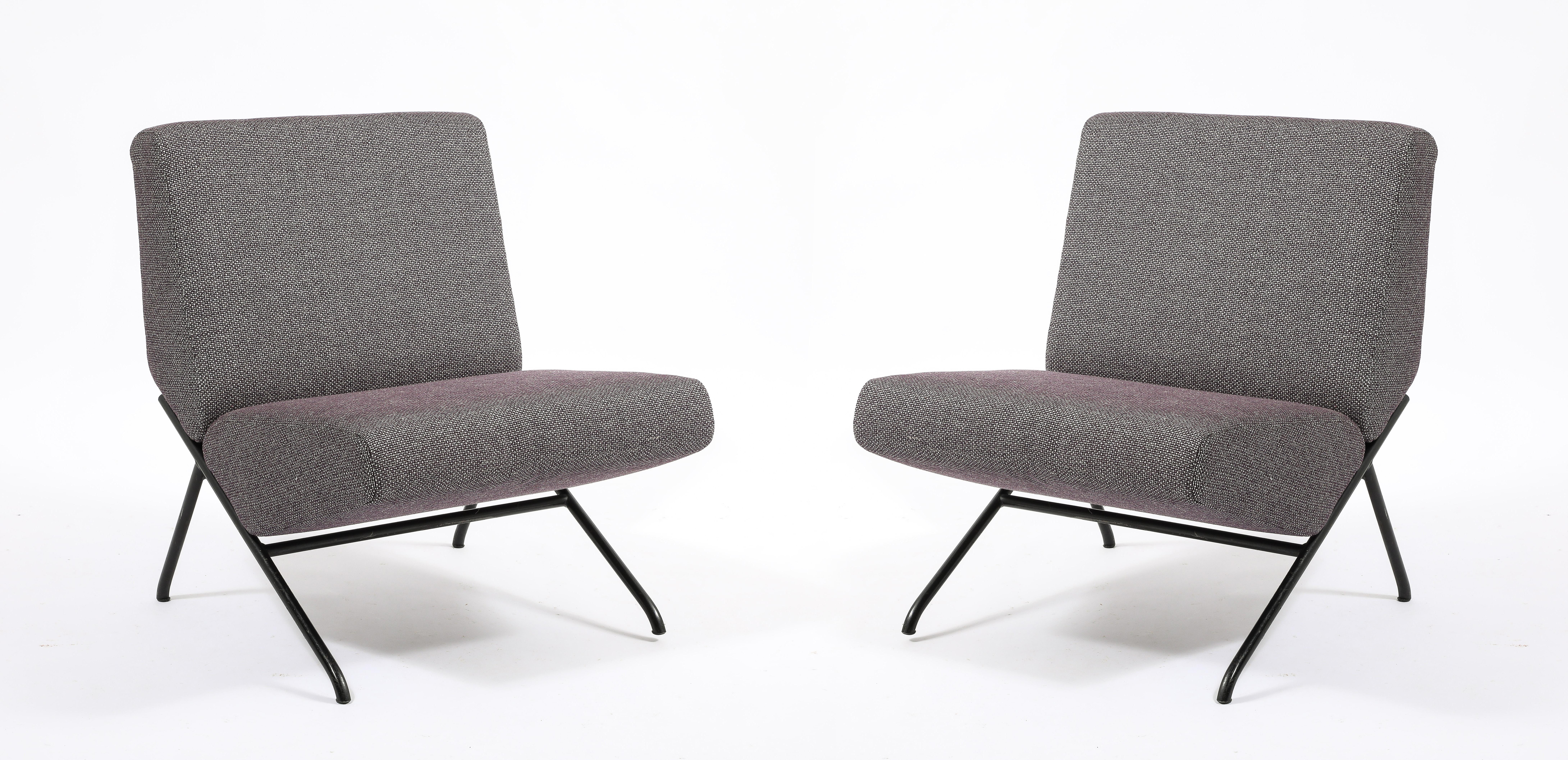 French Pierre Guariche SG10 Slipper Chairs SG10, France 1960's For Sale