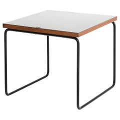 Pierre Guariche Metal and wood Square French Mid-Century Side Table